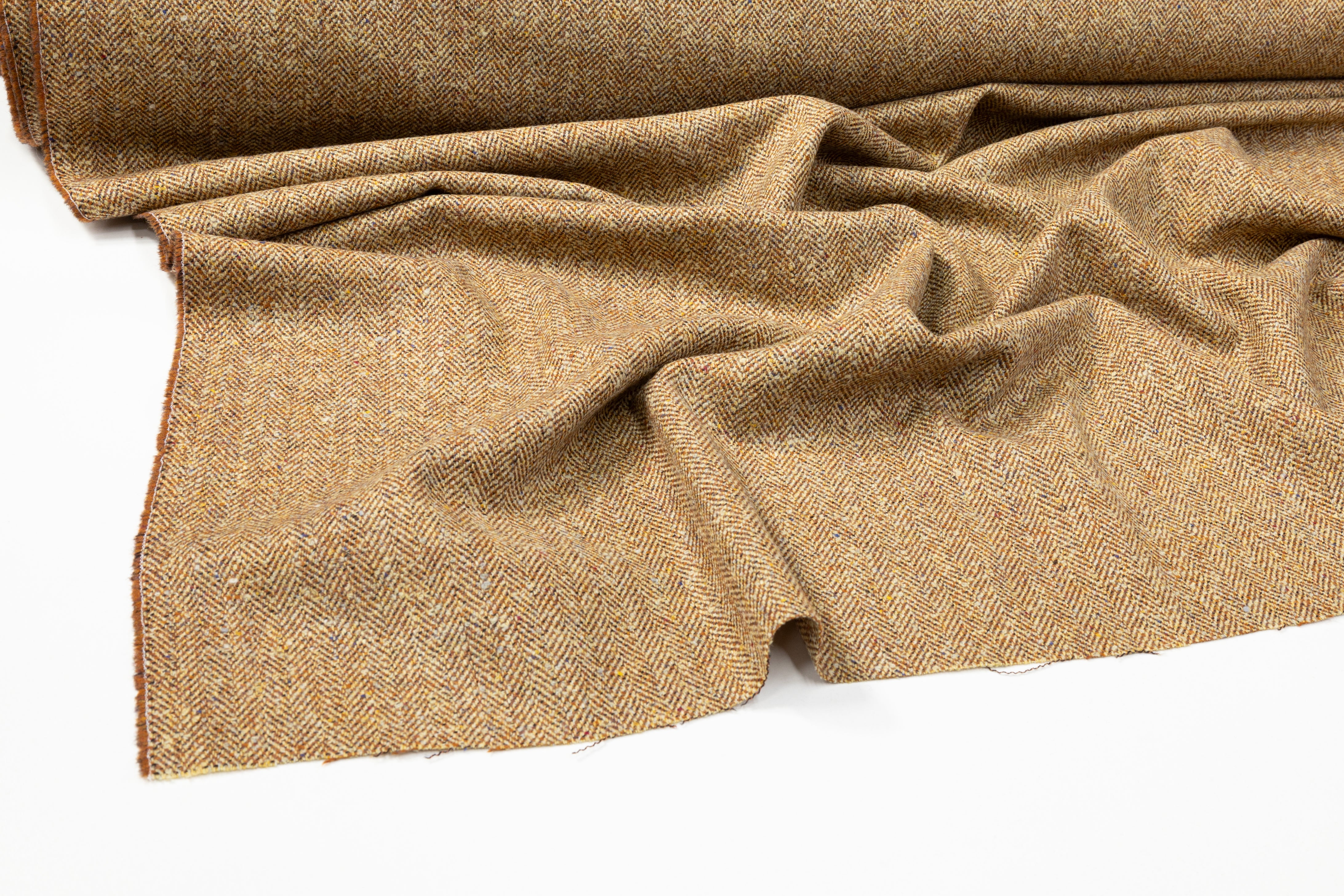 Herringbone Italian Wool Tweed - Camel
