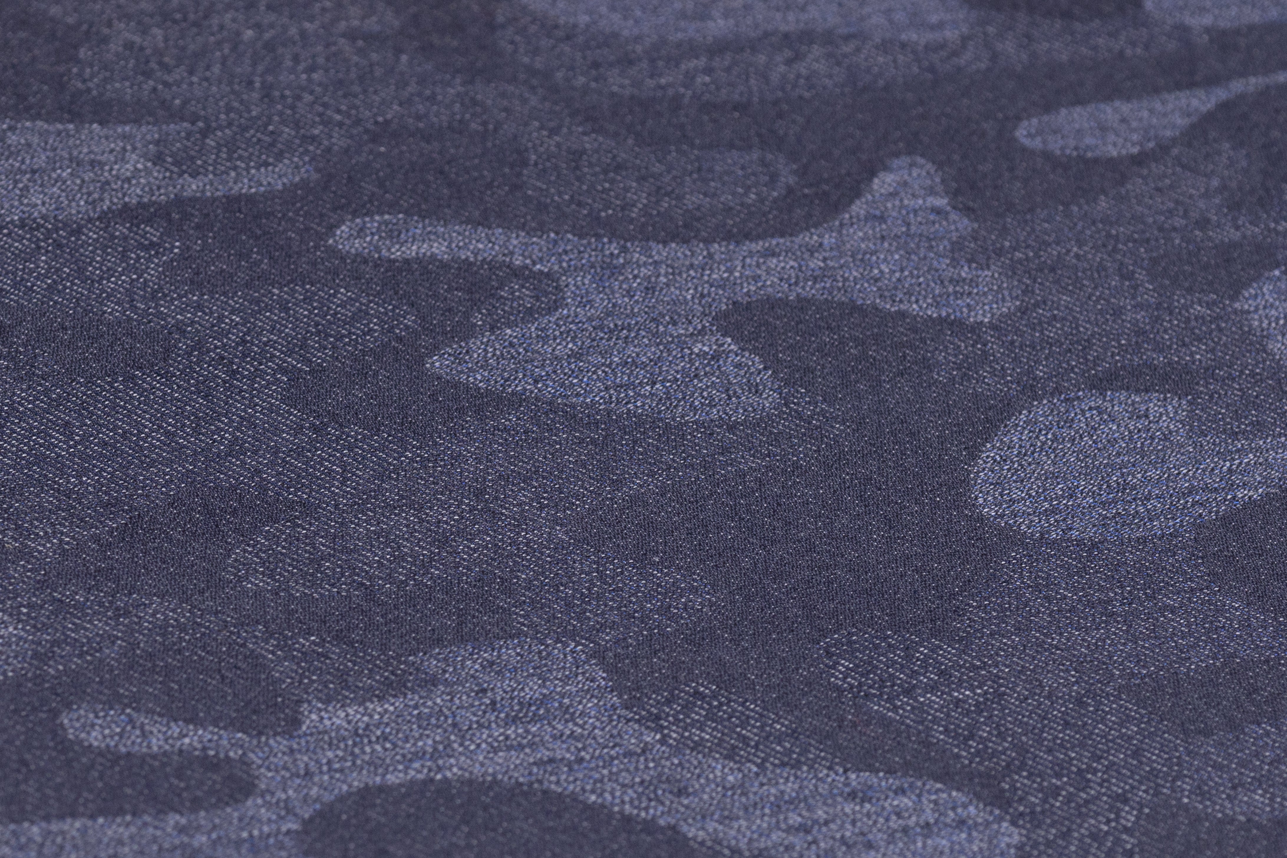 Camouflage Italian Wool Suiting - Navy