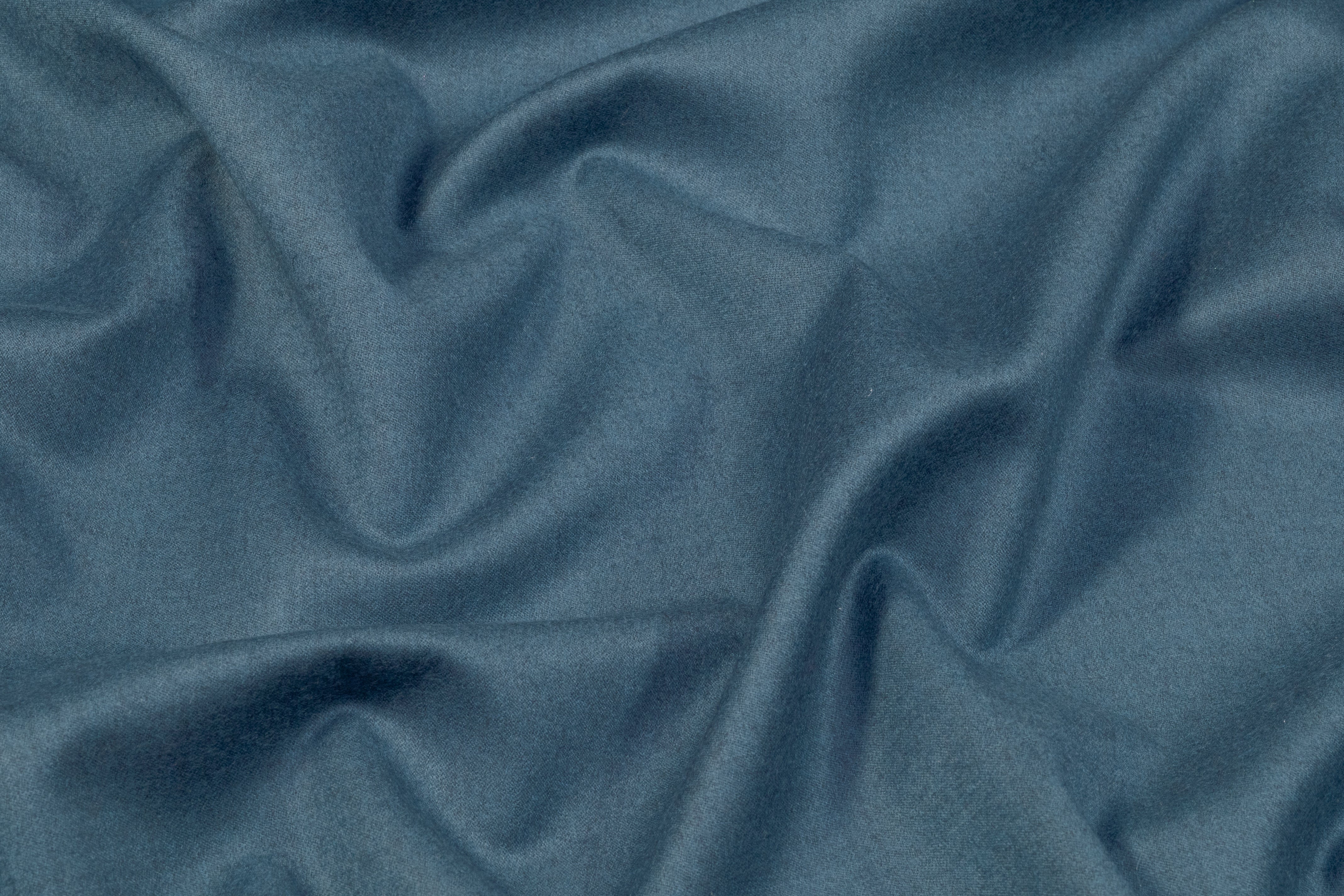 Italian Wool Flannel Suiting - Slate Blue