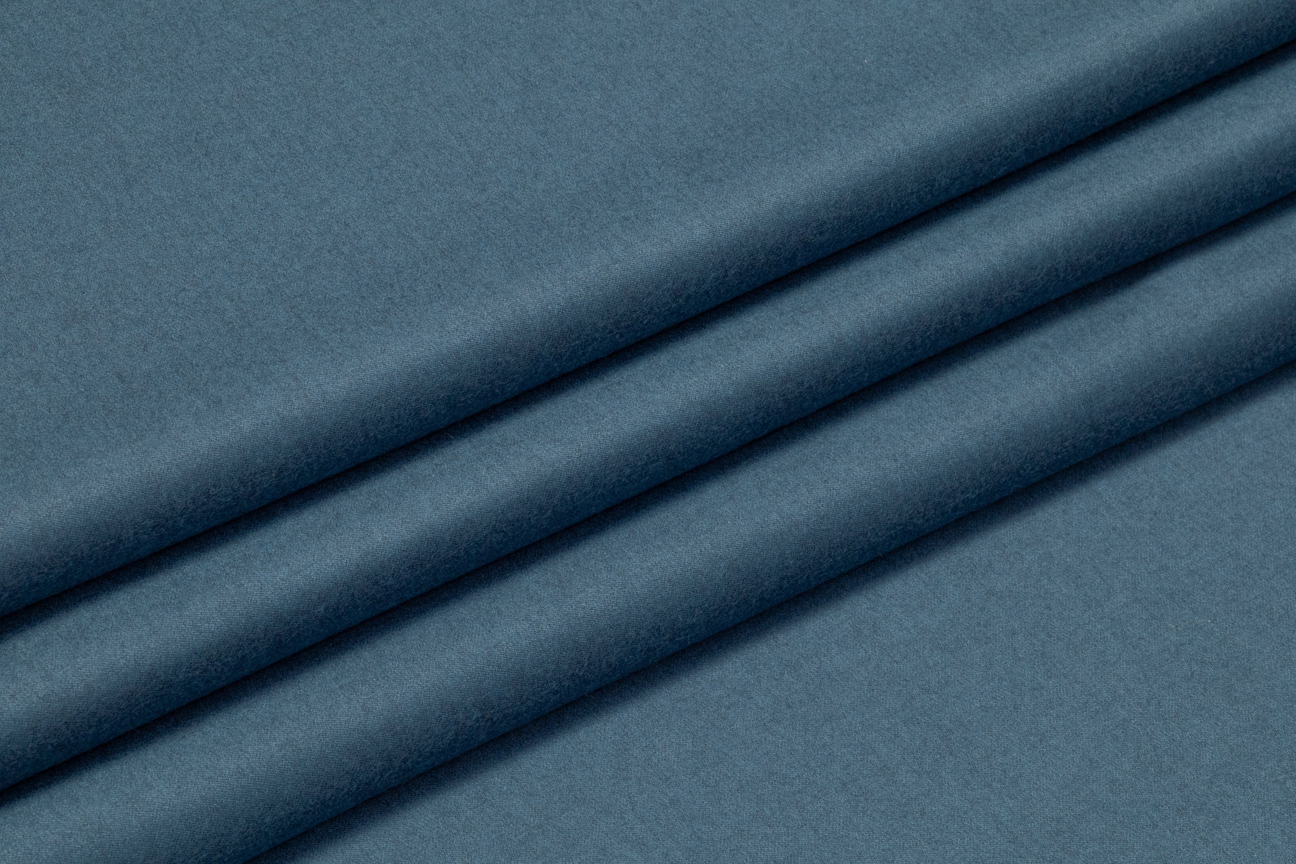 Italian Wool Flannel Suiting - Slate Blue