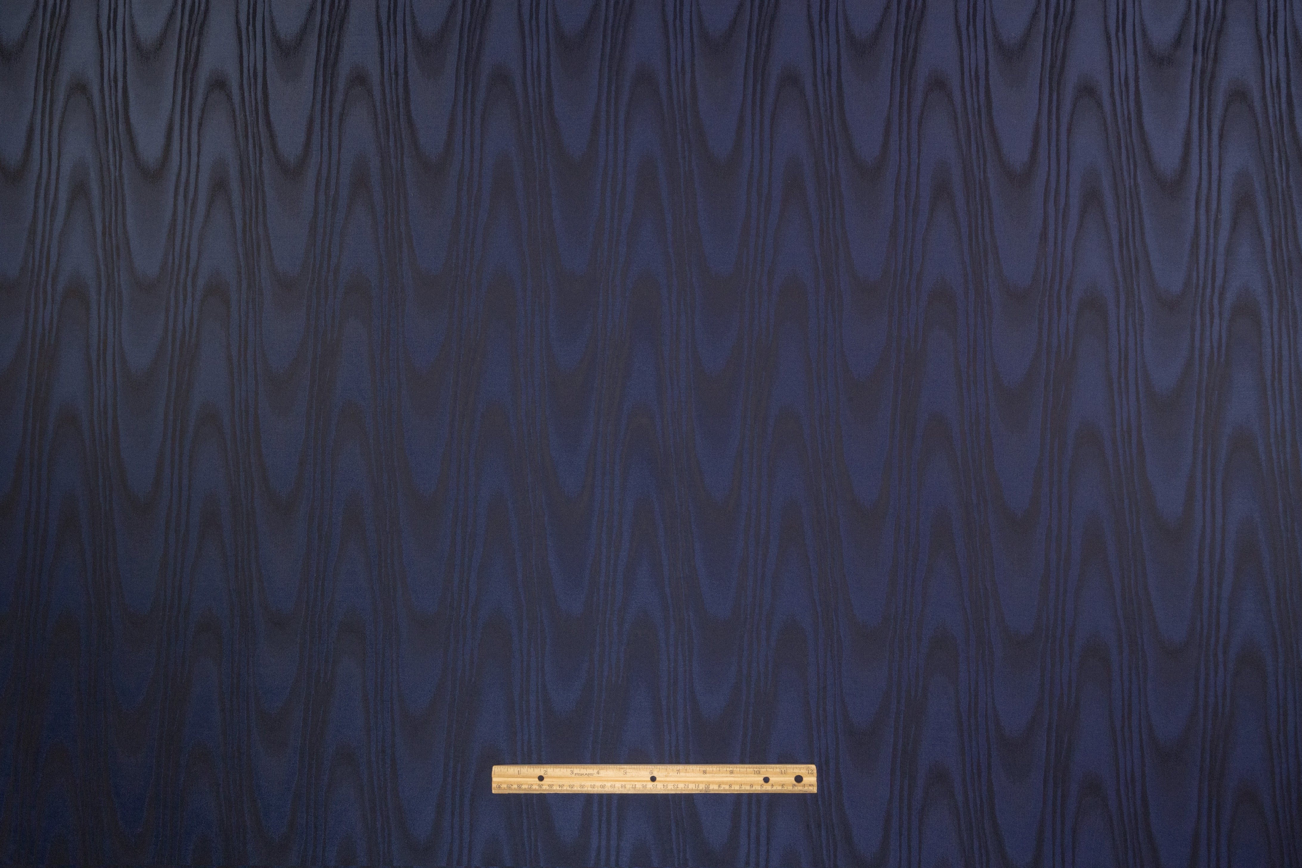 Italian Moiré Jacquard - Navy Blue