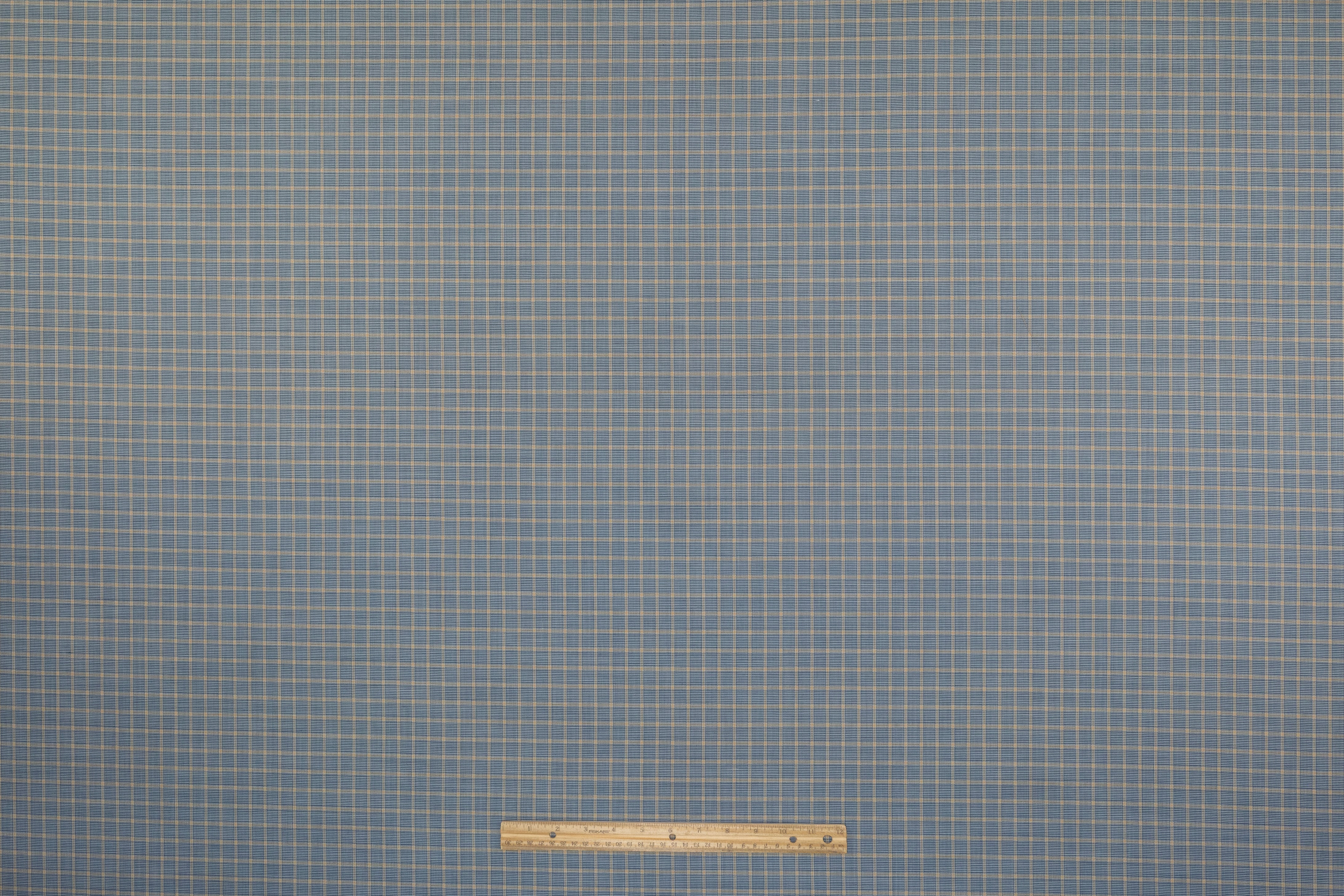 Checked Italian Wool Suiting - Blue / Beige