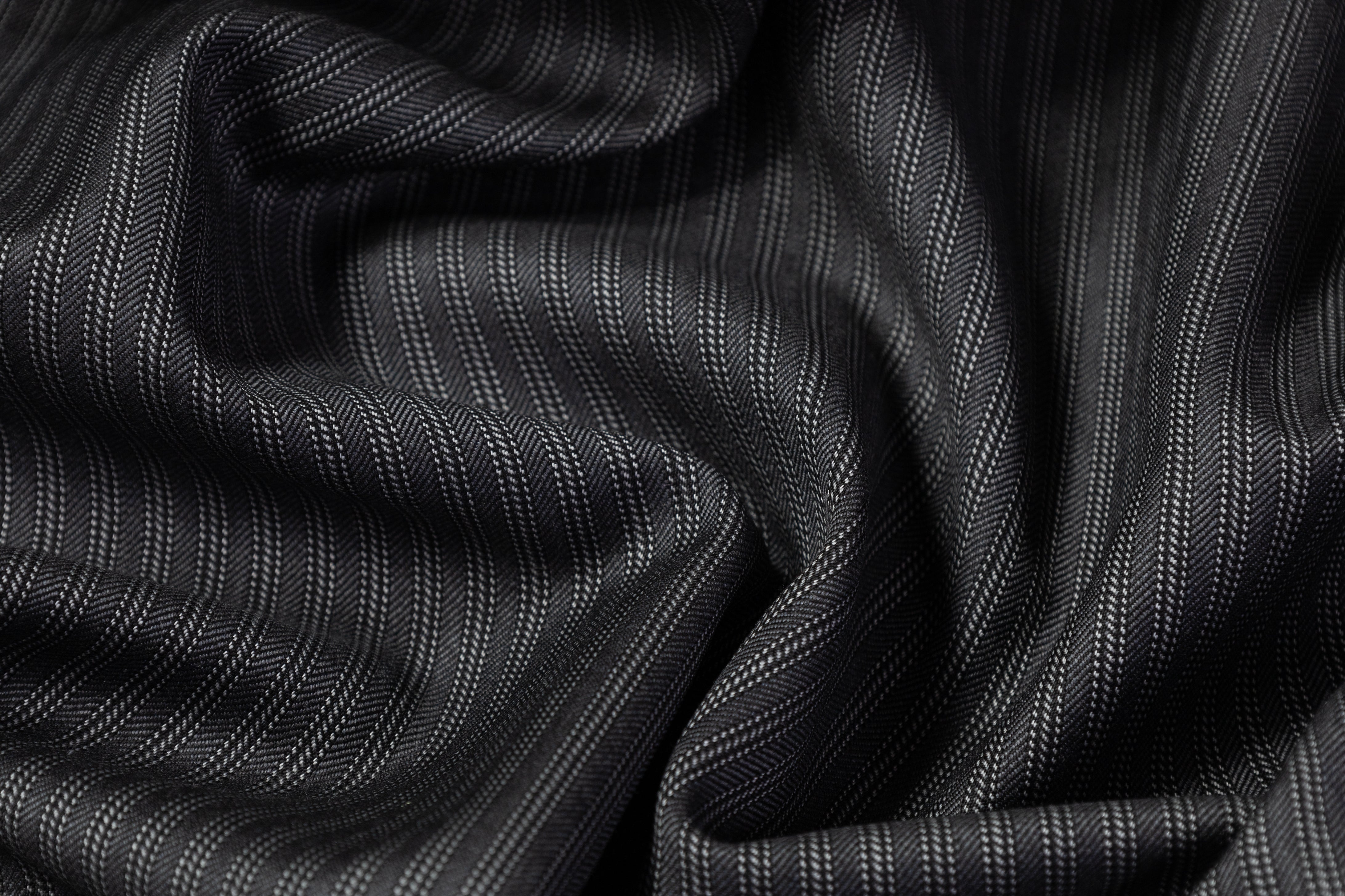 Cerruti - IPARTY Striped Italian Wool Suiting - Gray