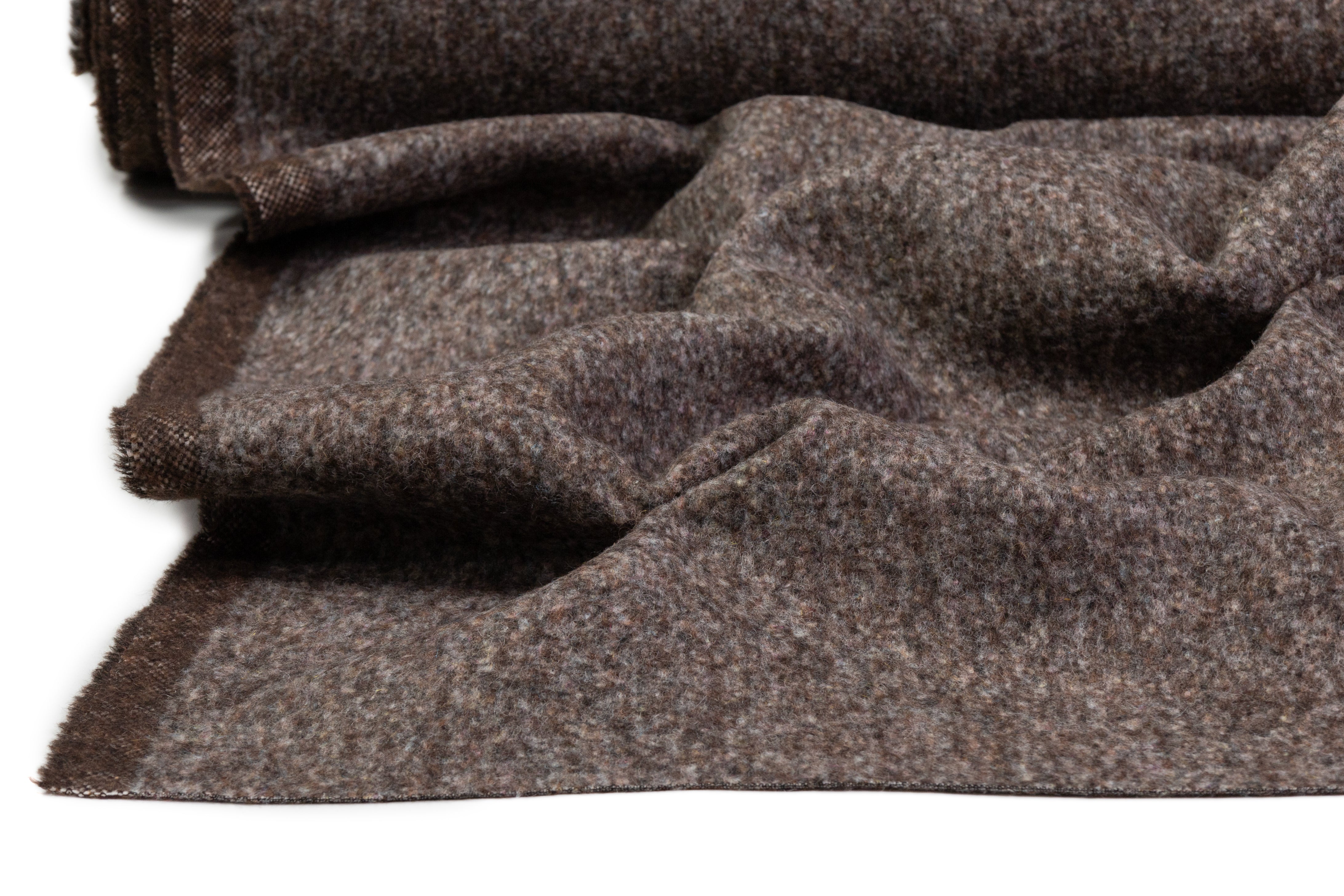 Double Faced Italian Baby Llama Wool Blend Coating - Dark Taupe