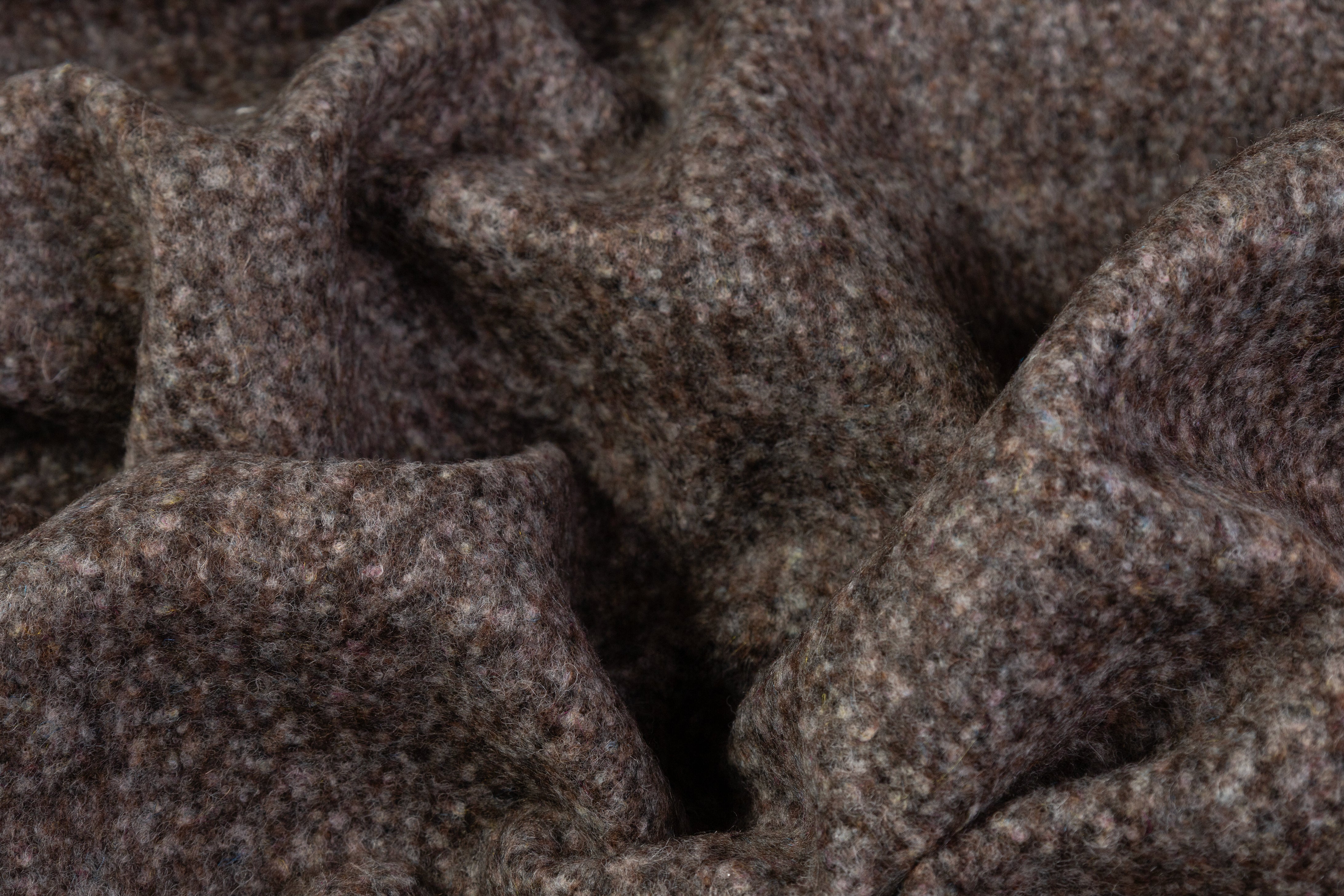 Double Faced Italian Baby Llama Wool Blend Coating - Dark Taupe