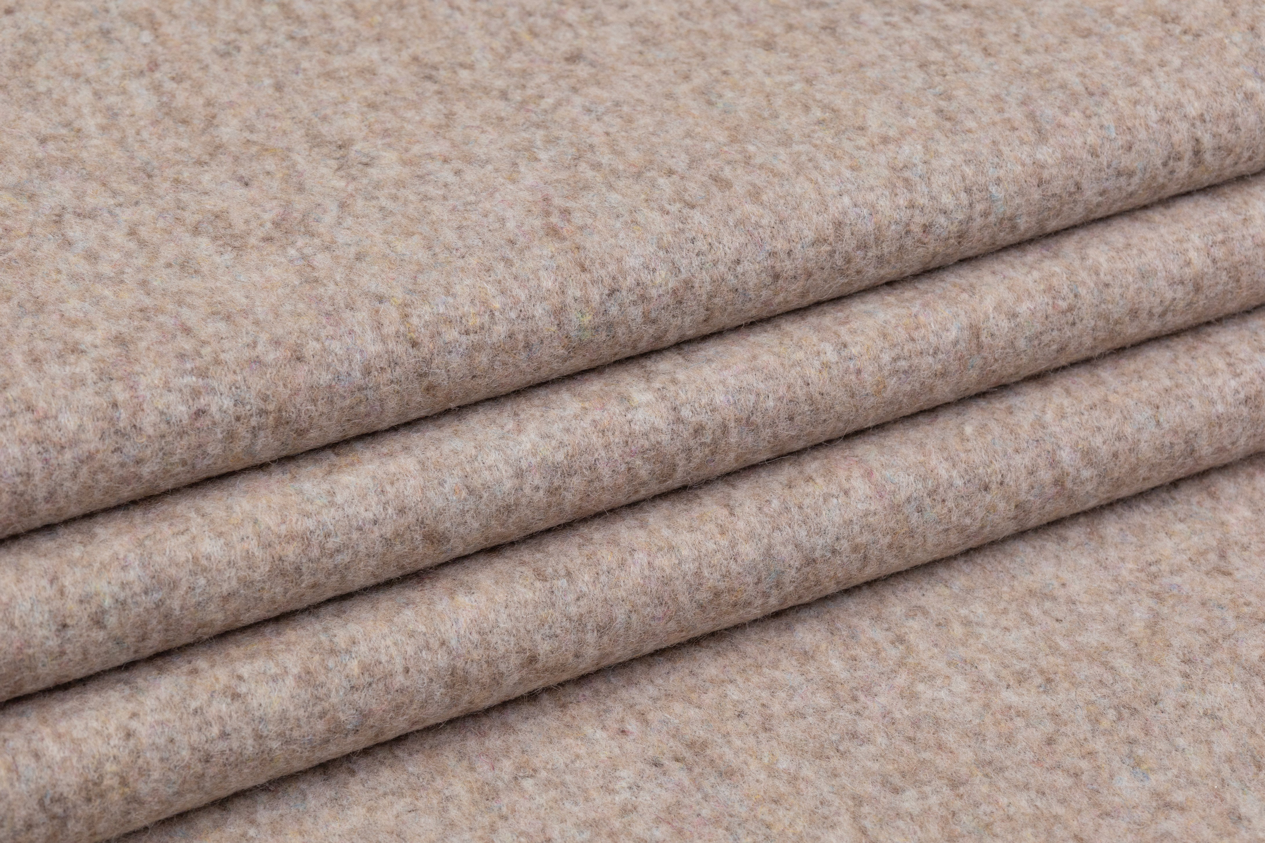 Double Faced Italian Baby Llama Wool Blend Coating - Light Taupe
