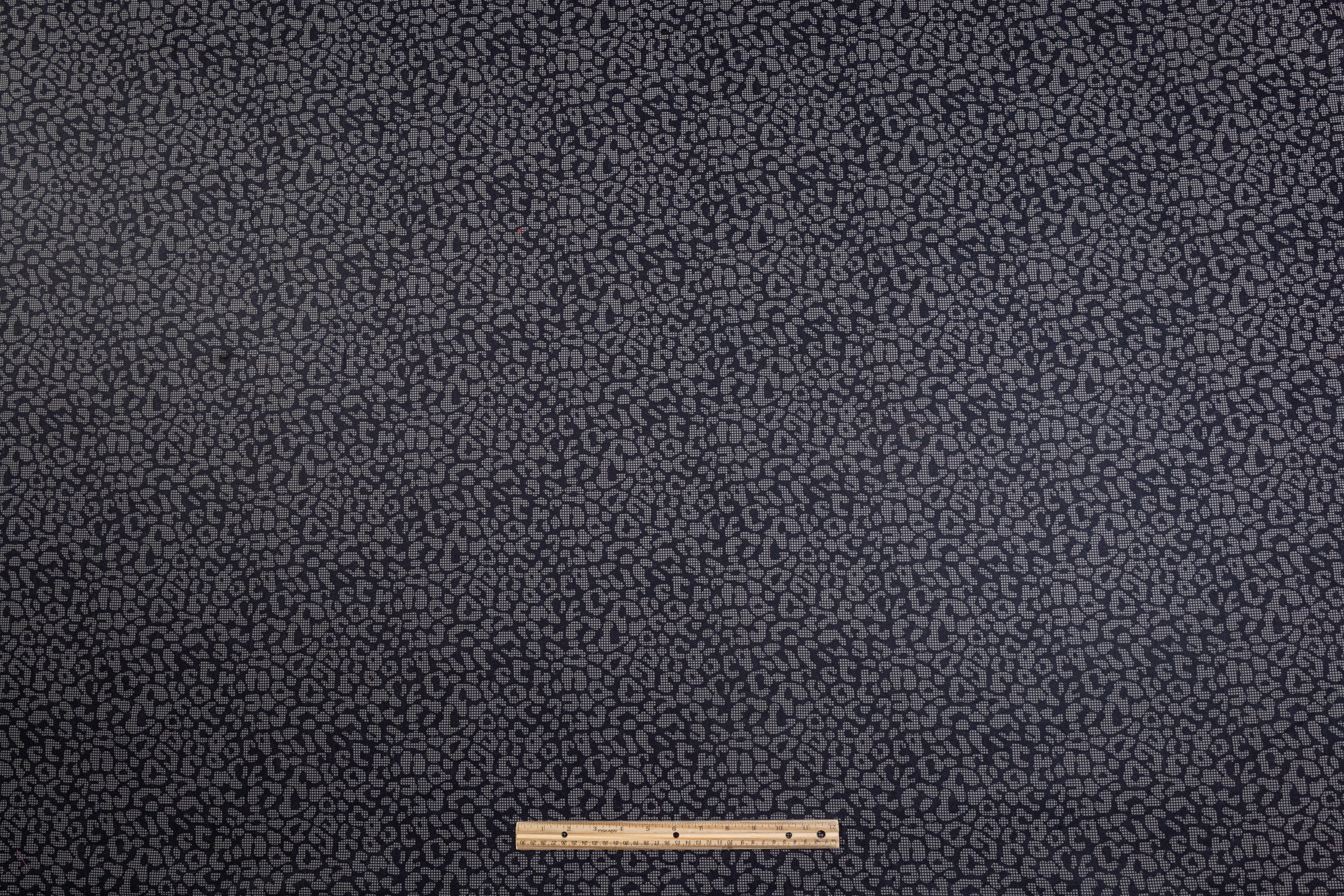 Leopard Italian Denim - Gray