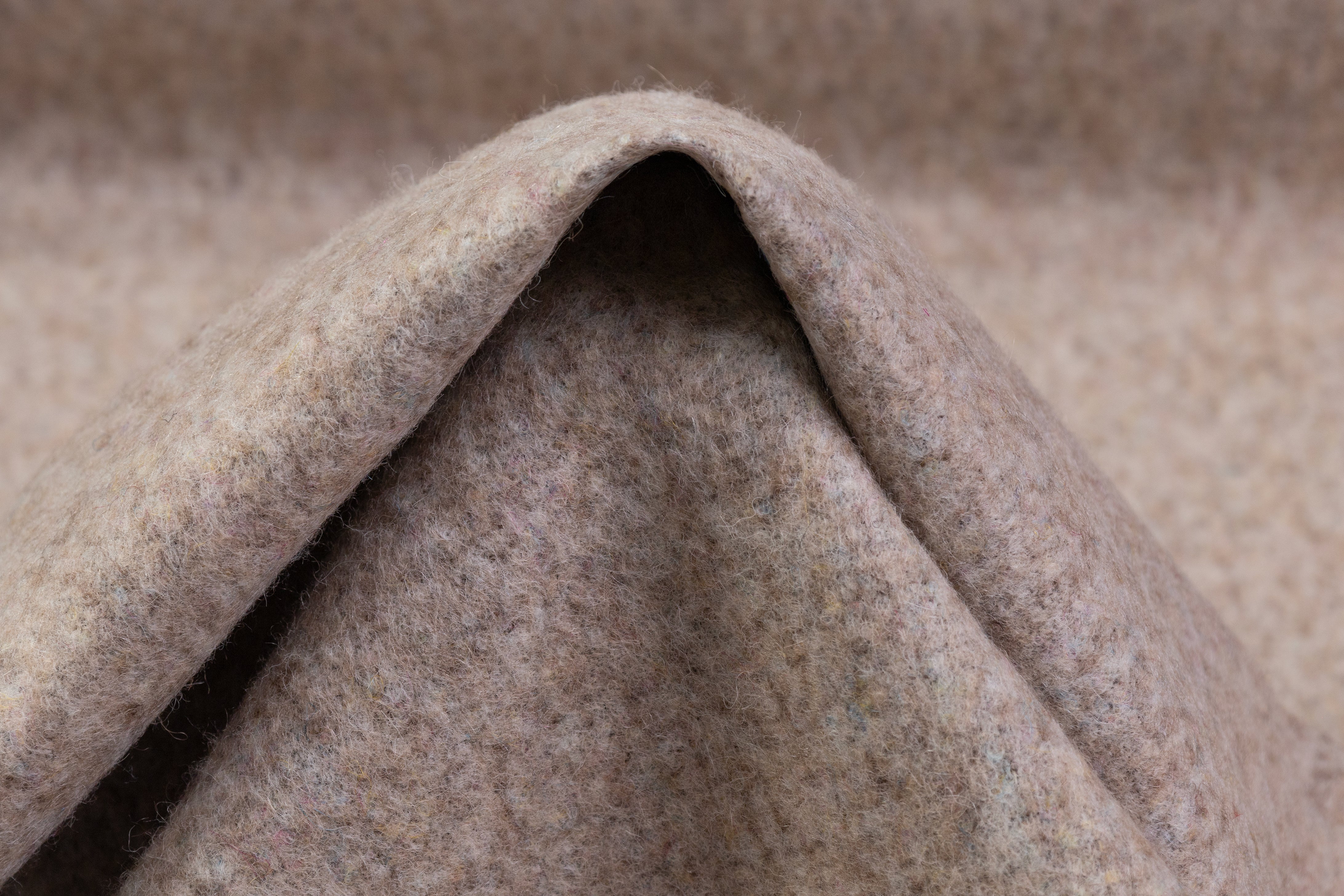 Double Faced Italian Baby Llama Wool Blend Coating - Light Taupe