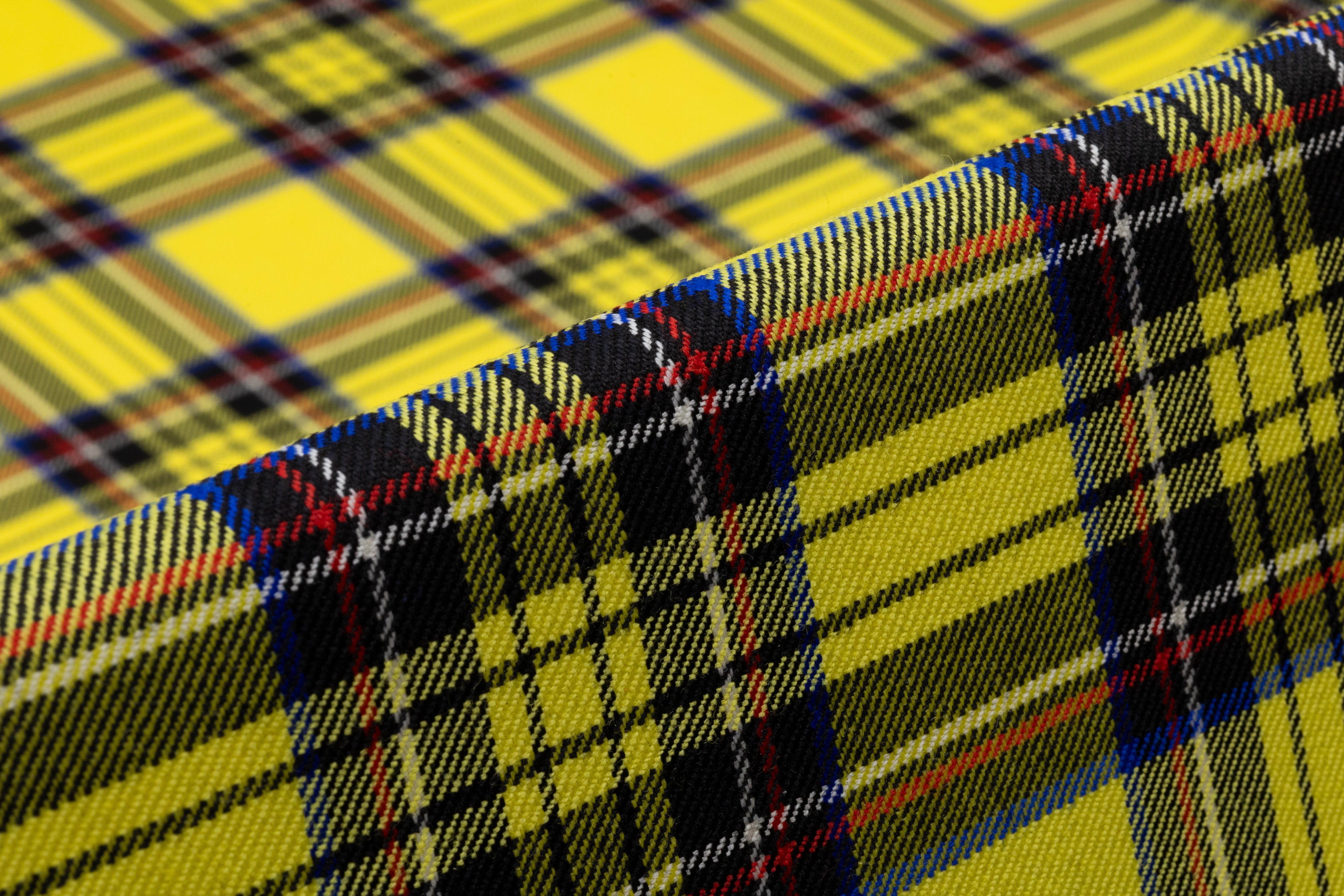 Tartan Italian Wool Suiting - Yellow