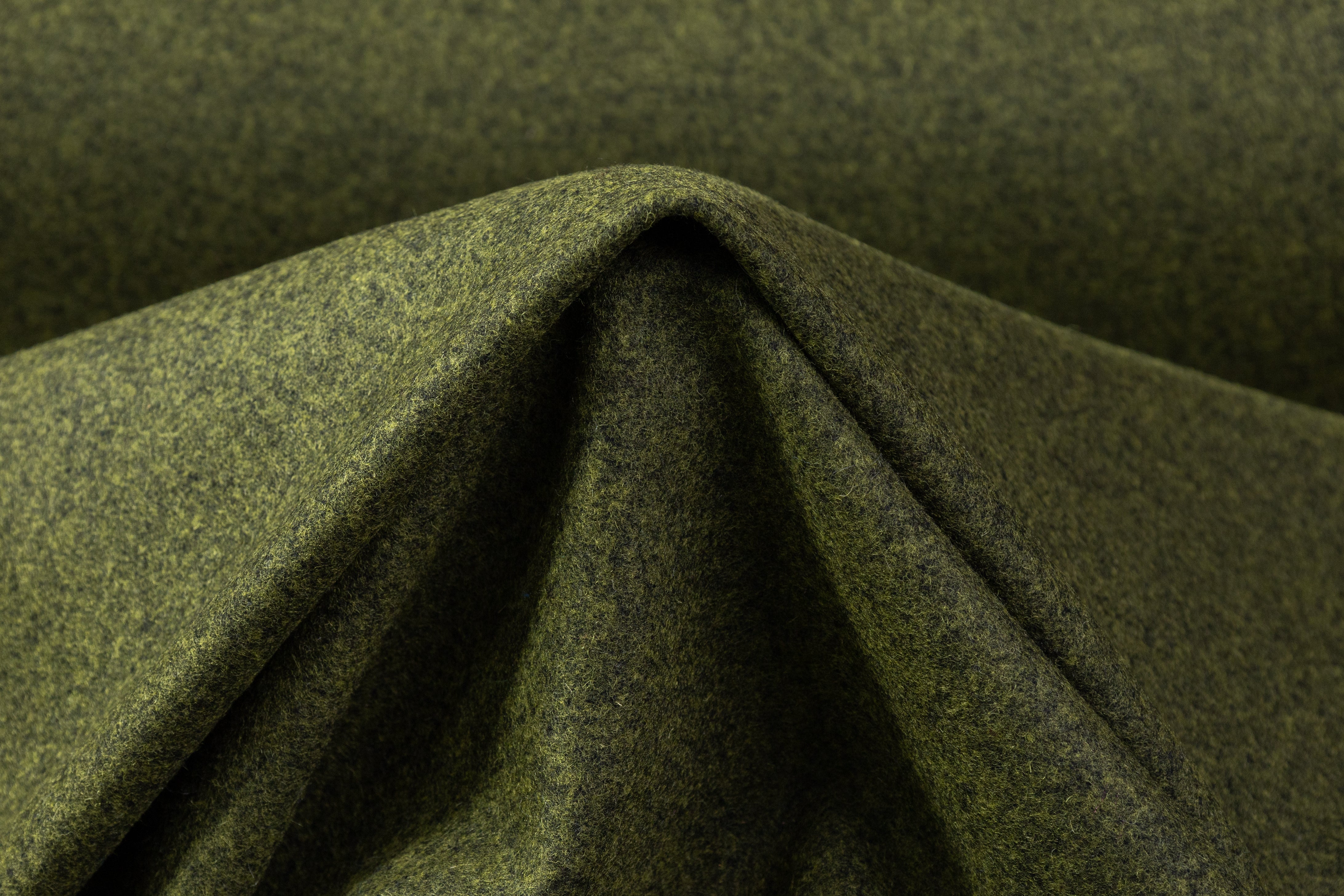 Italian Wool Nylon Jacketing - Moss Green
