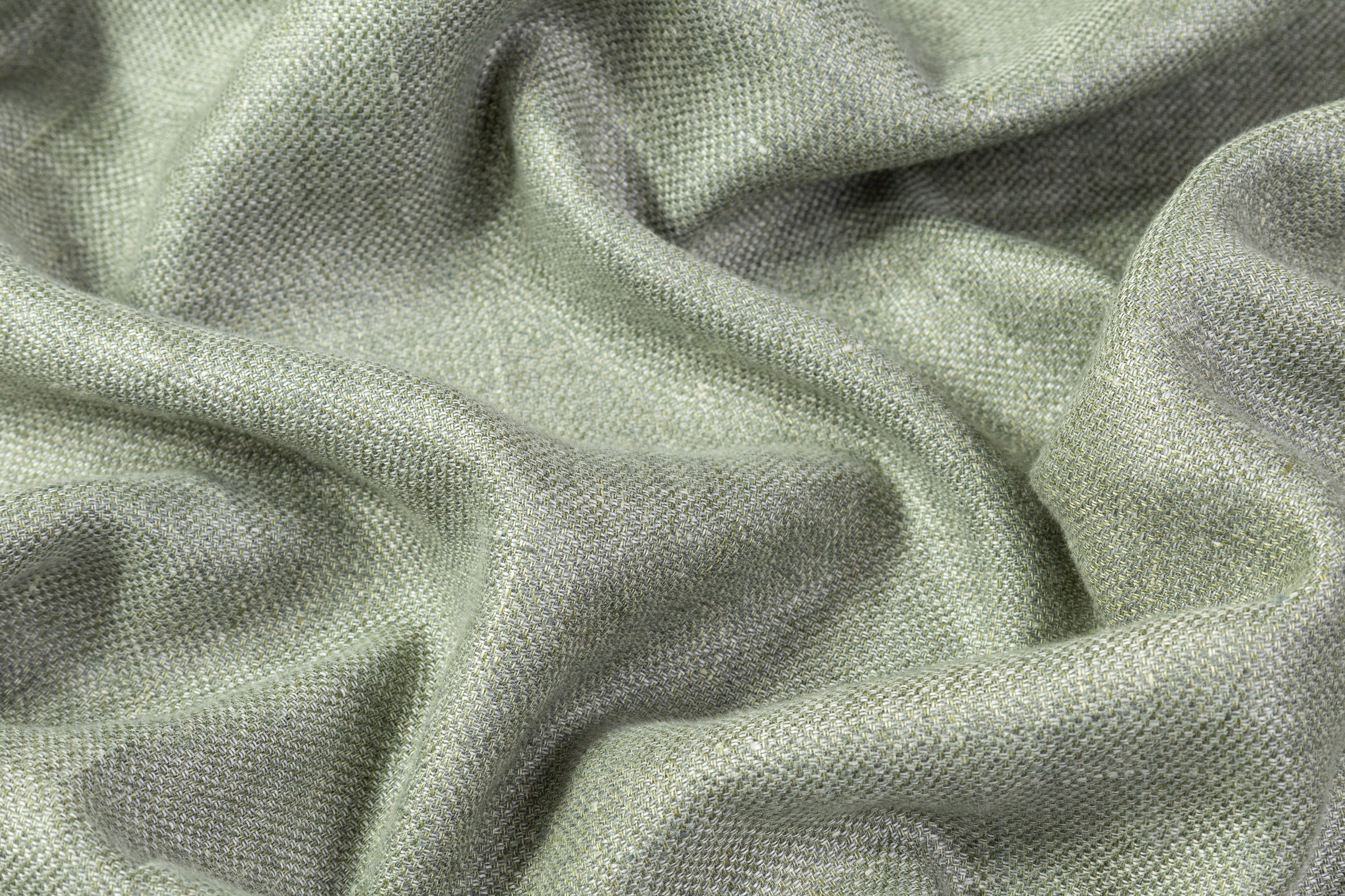 Italian Wool Linen Silk Suiting - Sage Green
