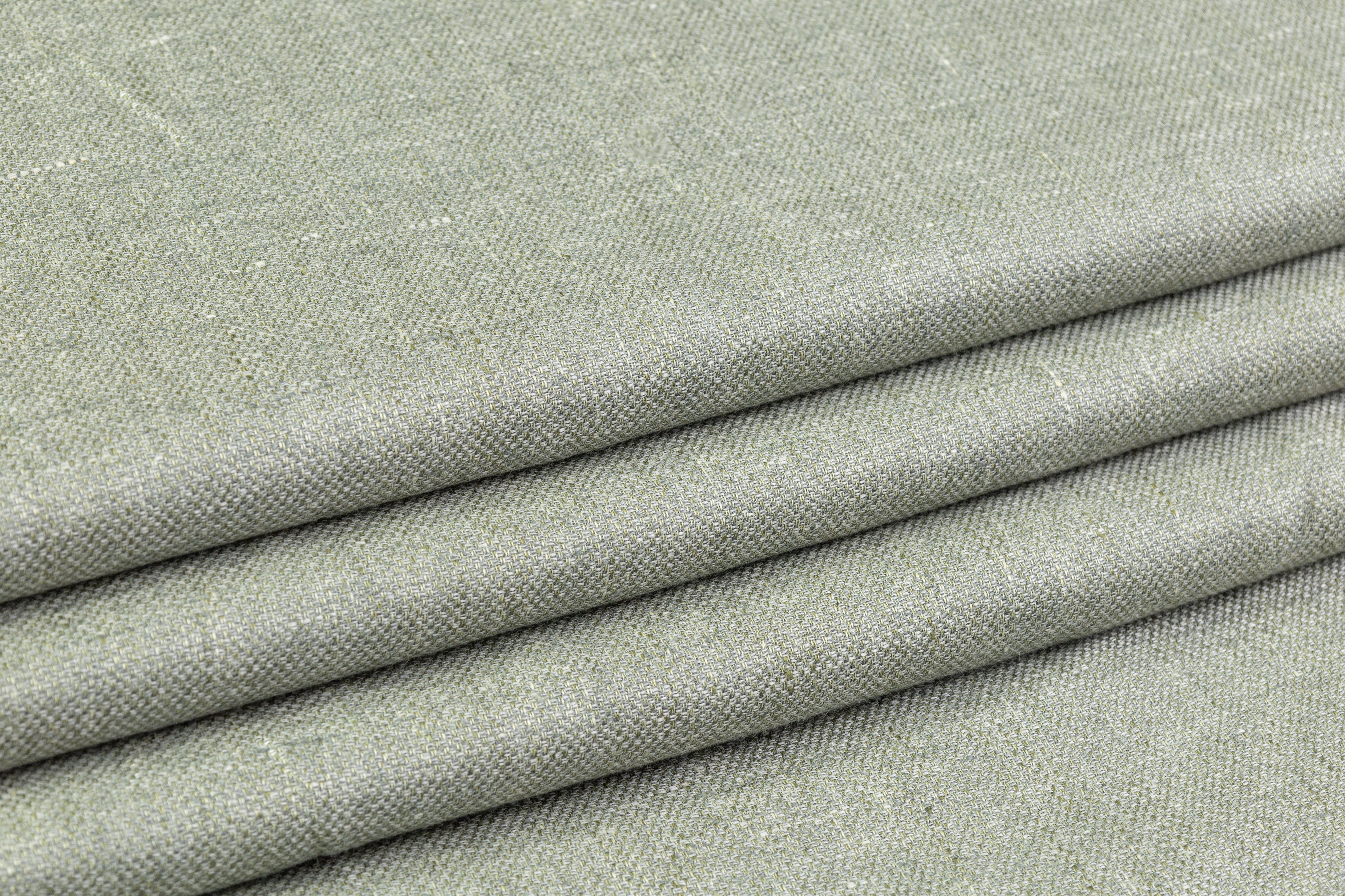 Italian Wool Linen Silk Suiting - Sage Green