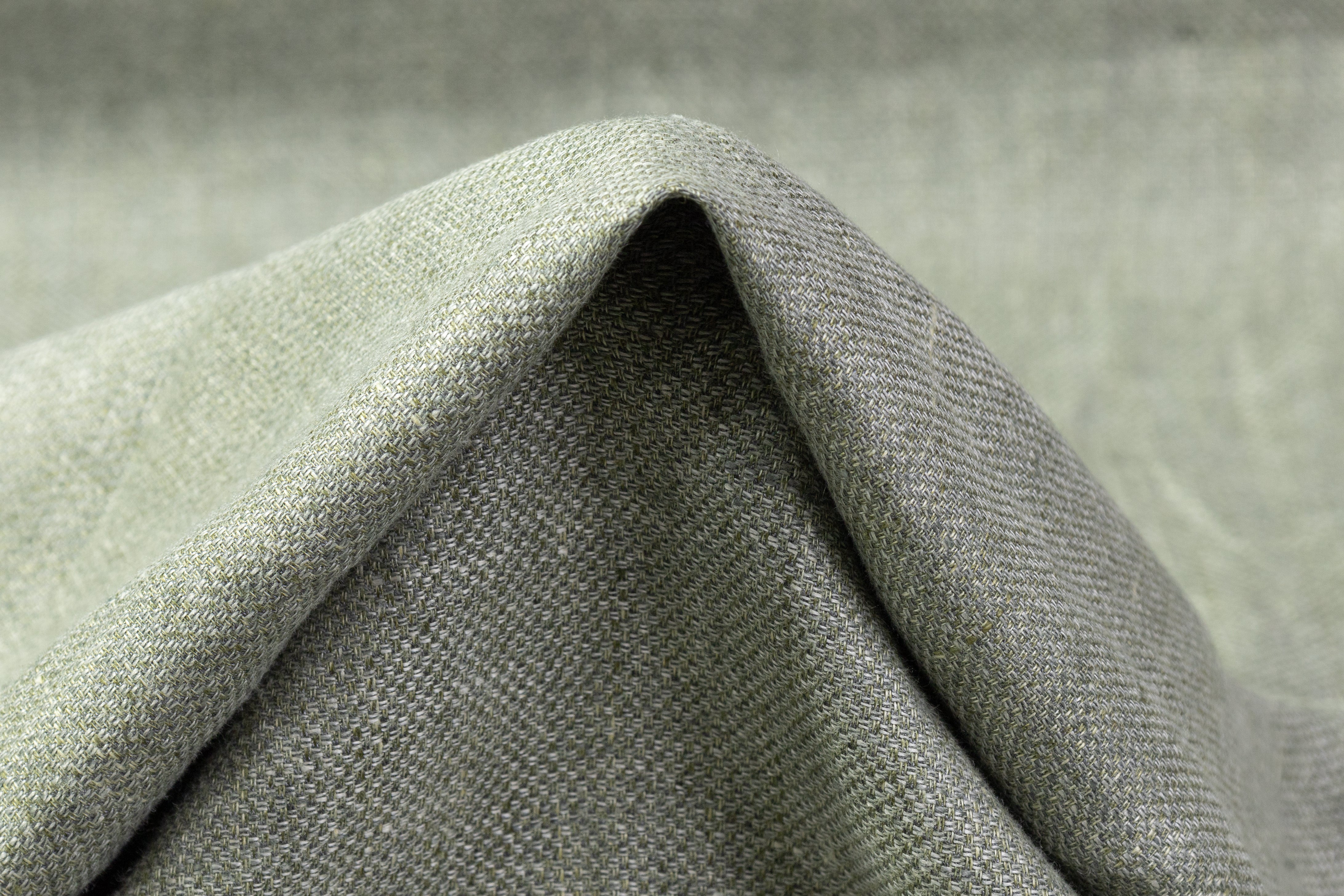 Italian Wool Linen Silk Suiting - Sage Green