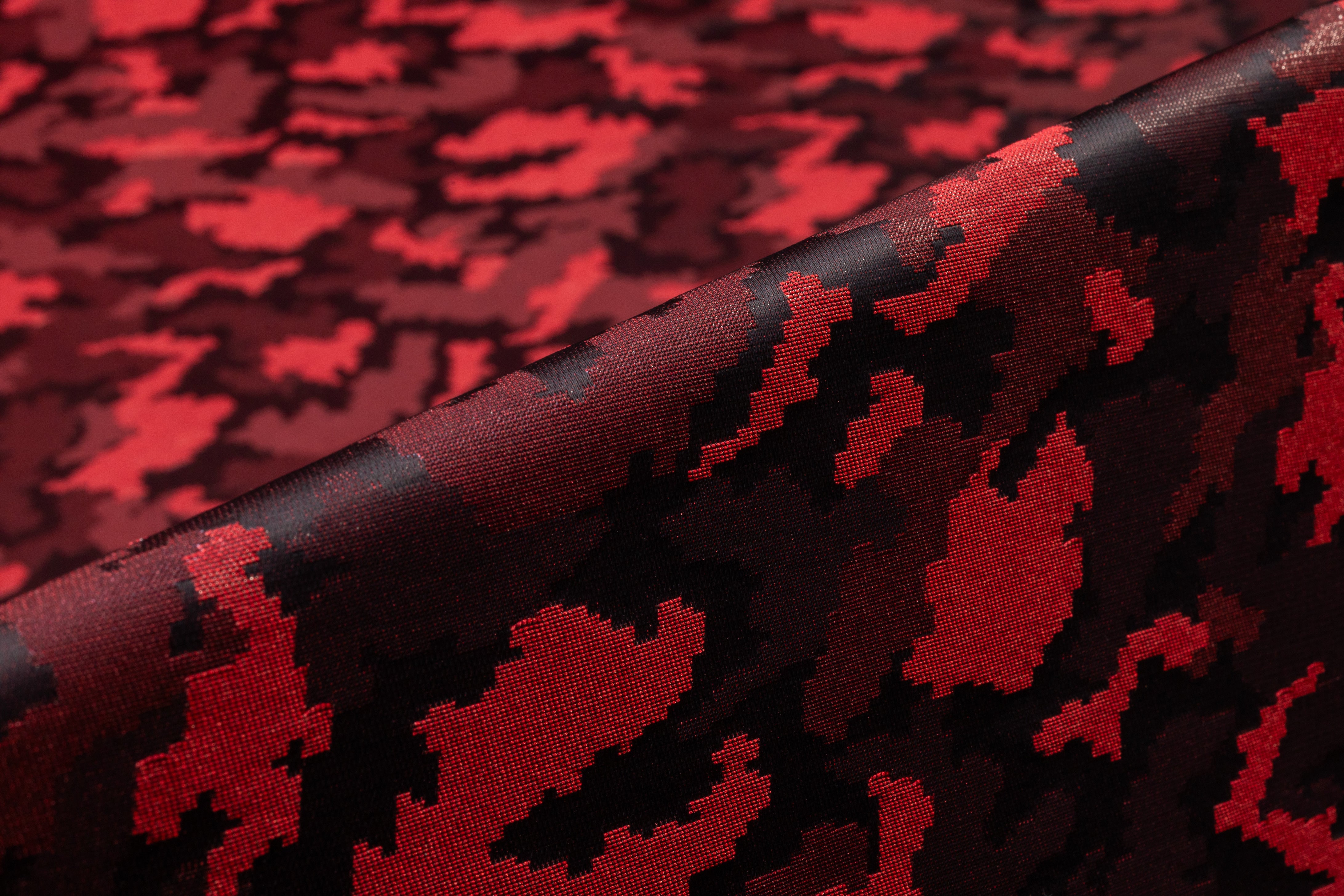Camouflage Italian Brocade - Red