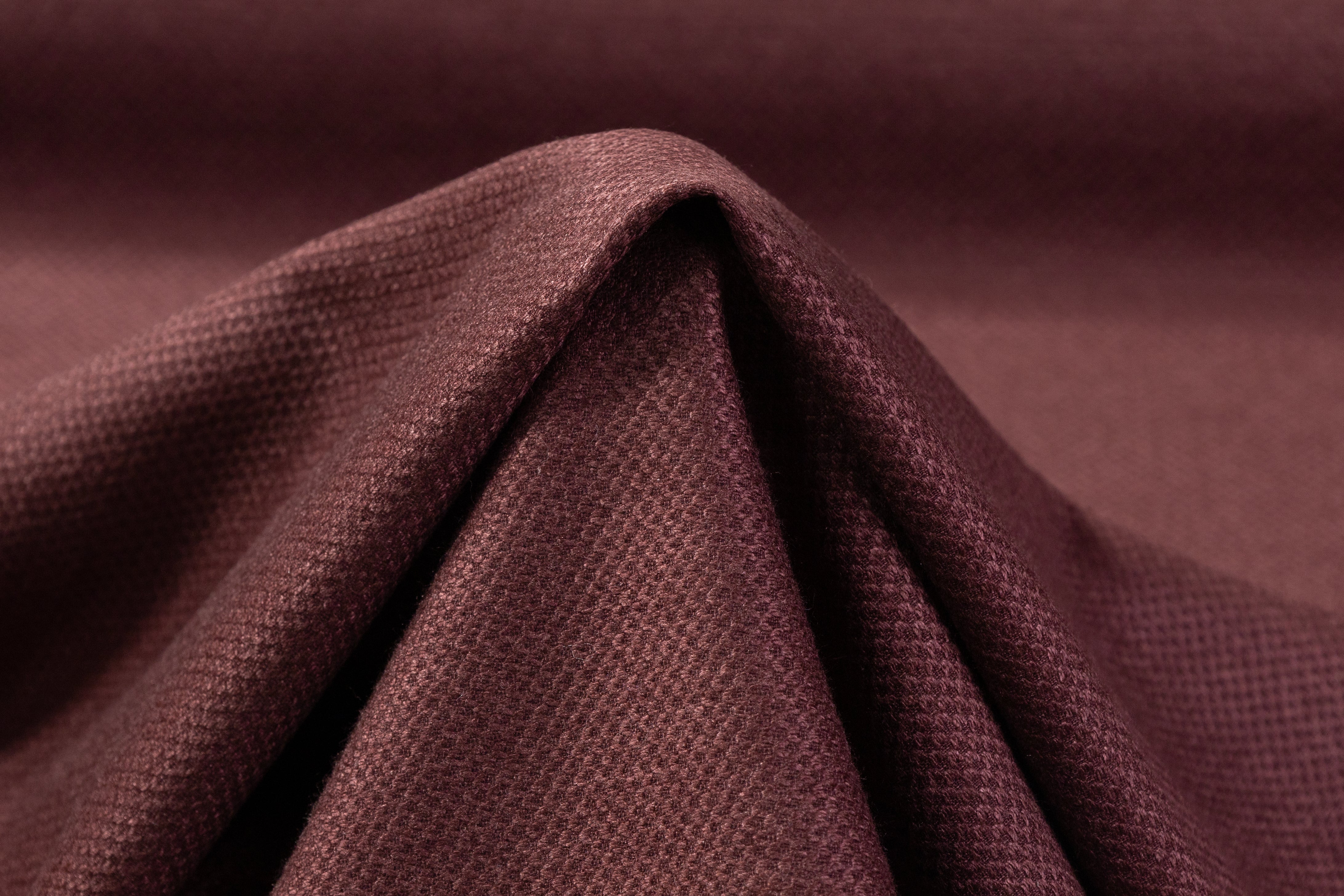 Italian Wool Silk Cashmere Piqué - Wine
