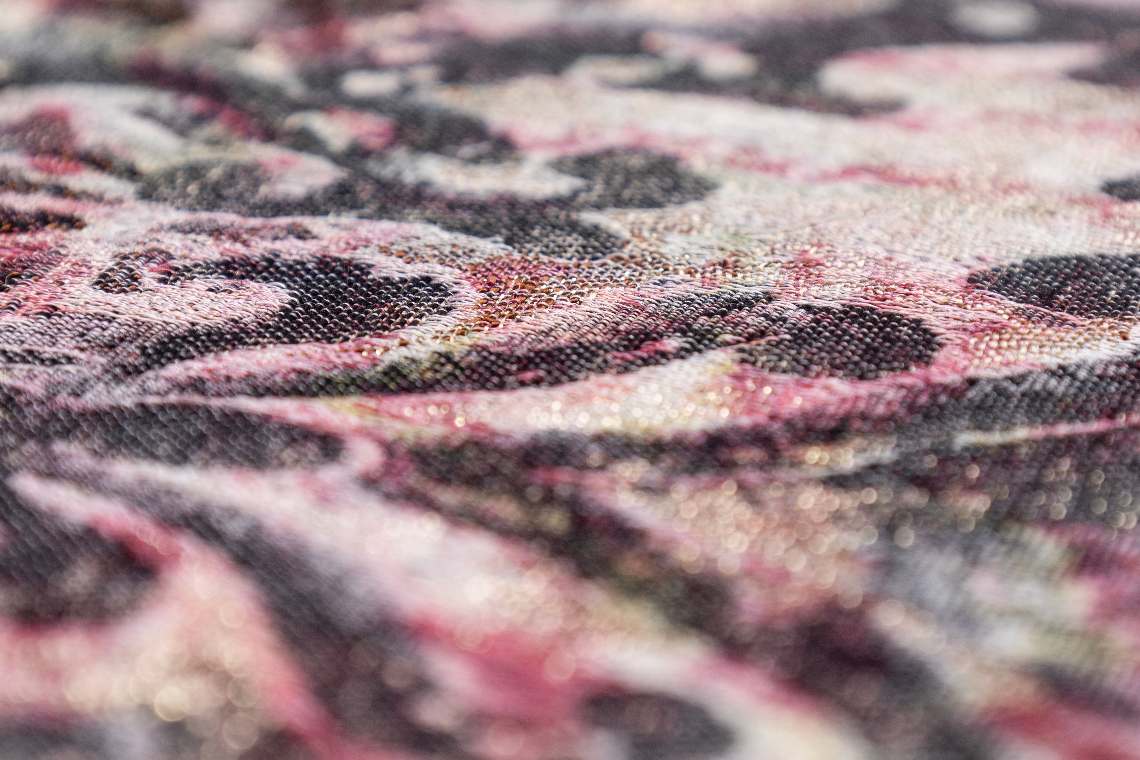 Abstract Damask Italian Wool Blend Brocade - Multicolor