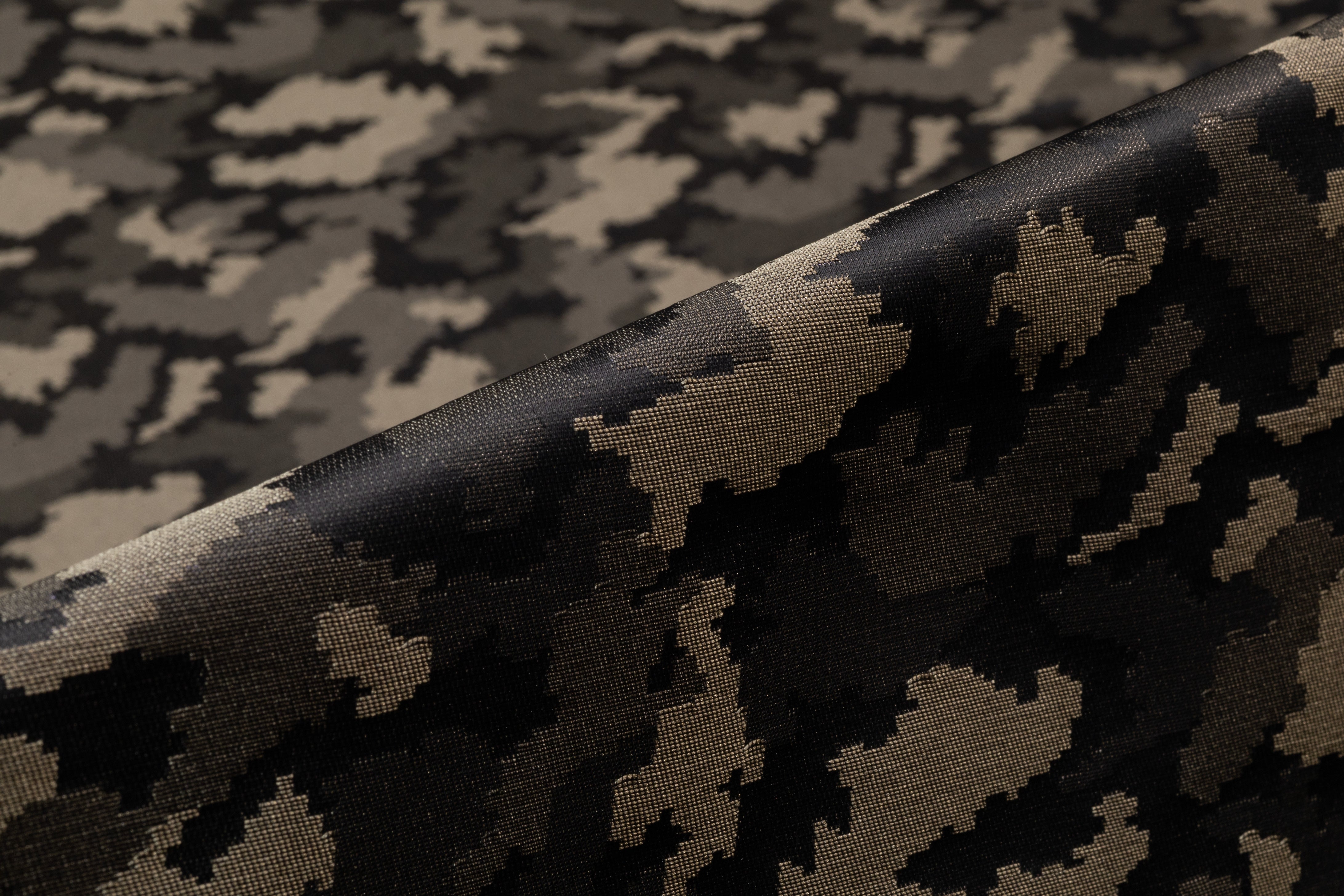 Camouflage Italian Brocade - Gunmetal Green