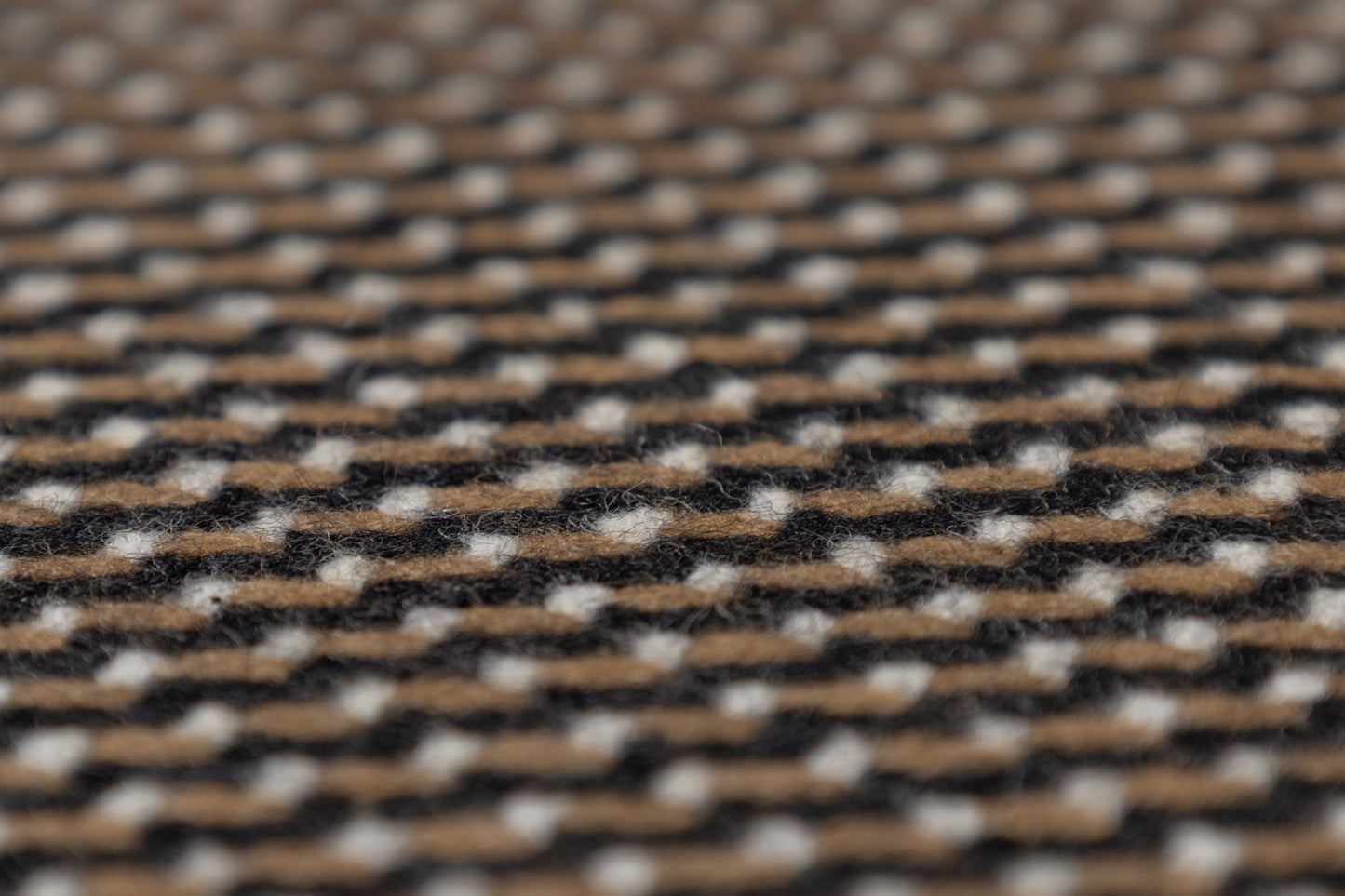 Italian Wool Tweed Coating - Brown / Black / White