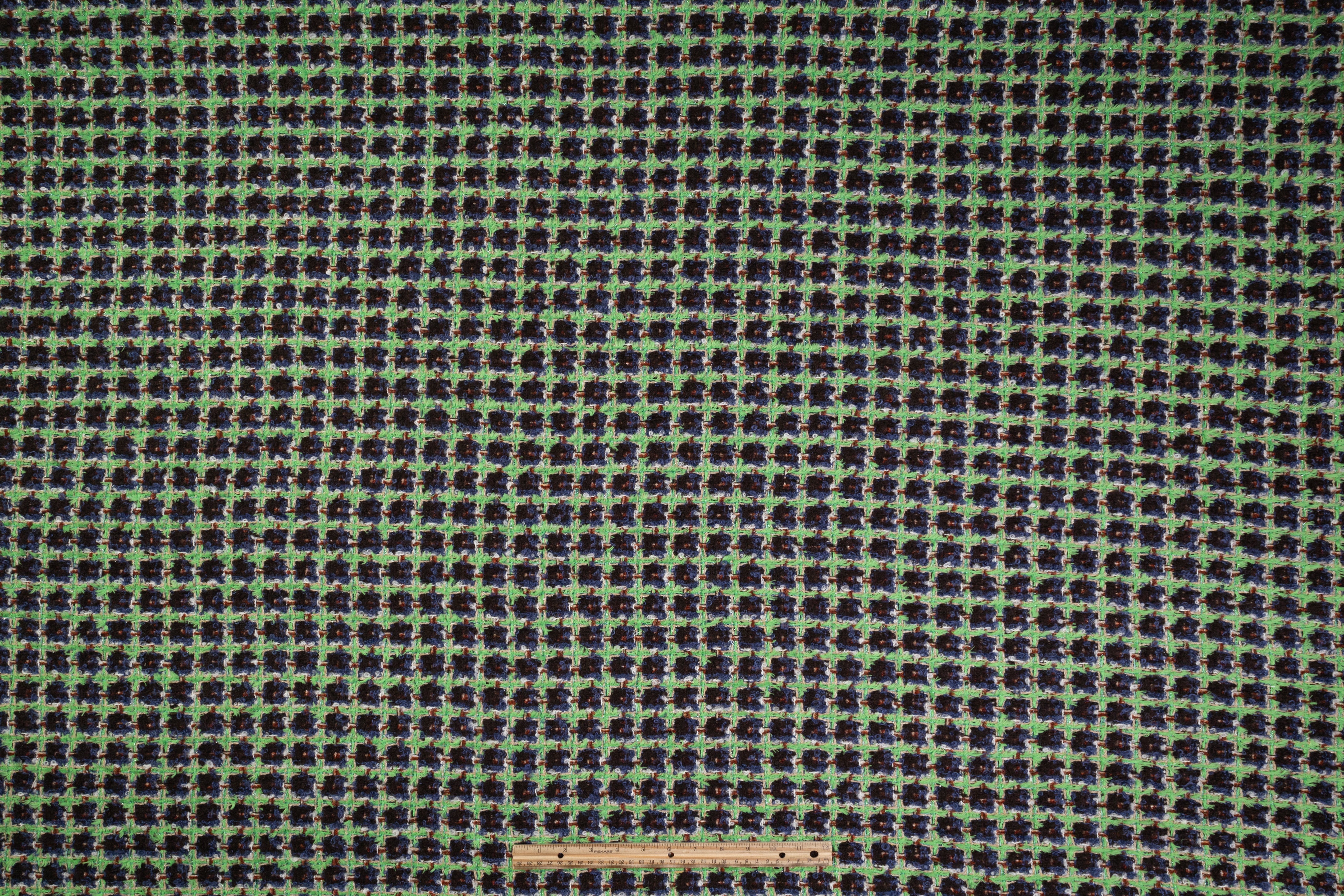 Metallic Italian Wool Tweed - Green / Navy / Brown / Rust