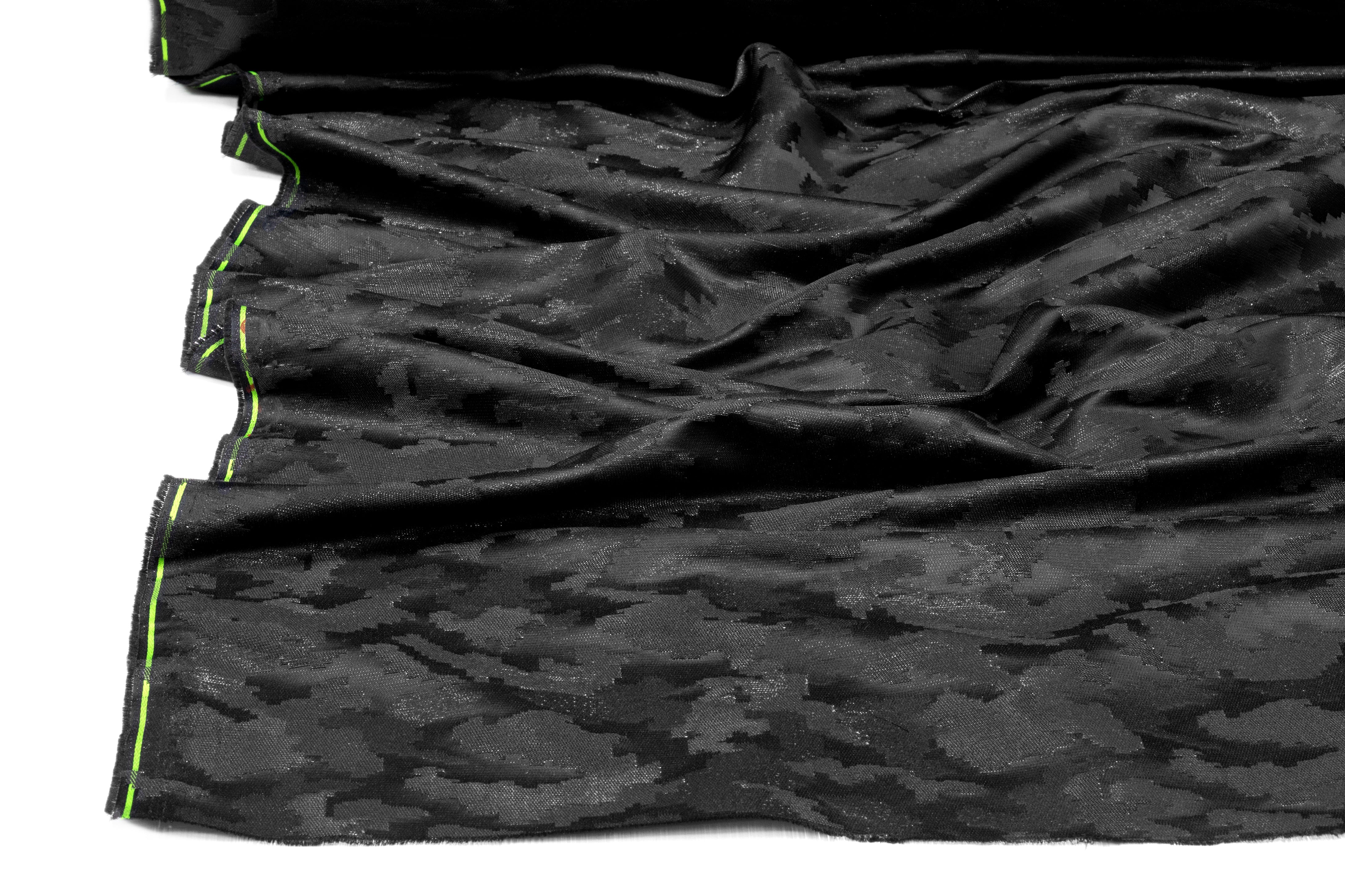 Camouflage Italian Brocade - Black