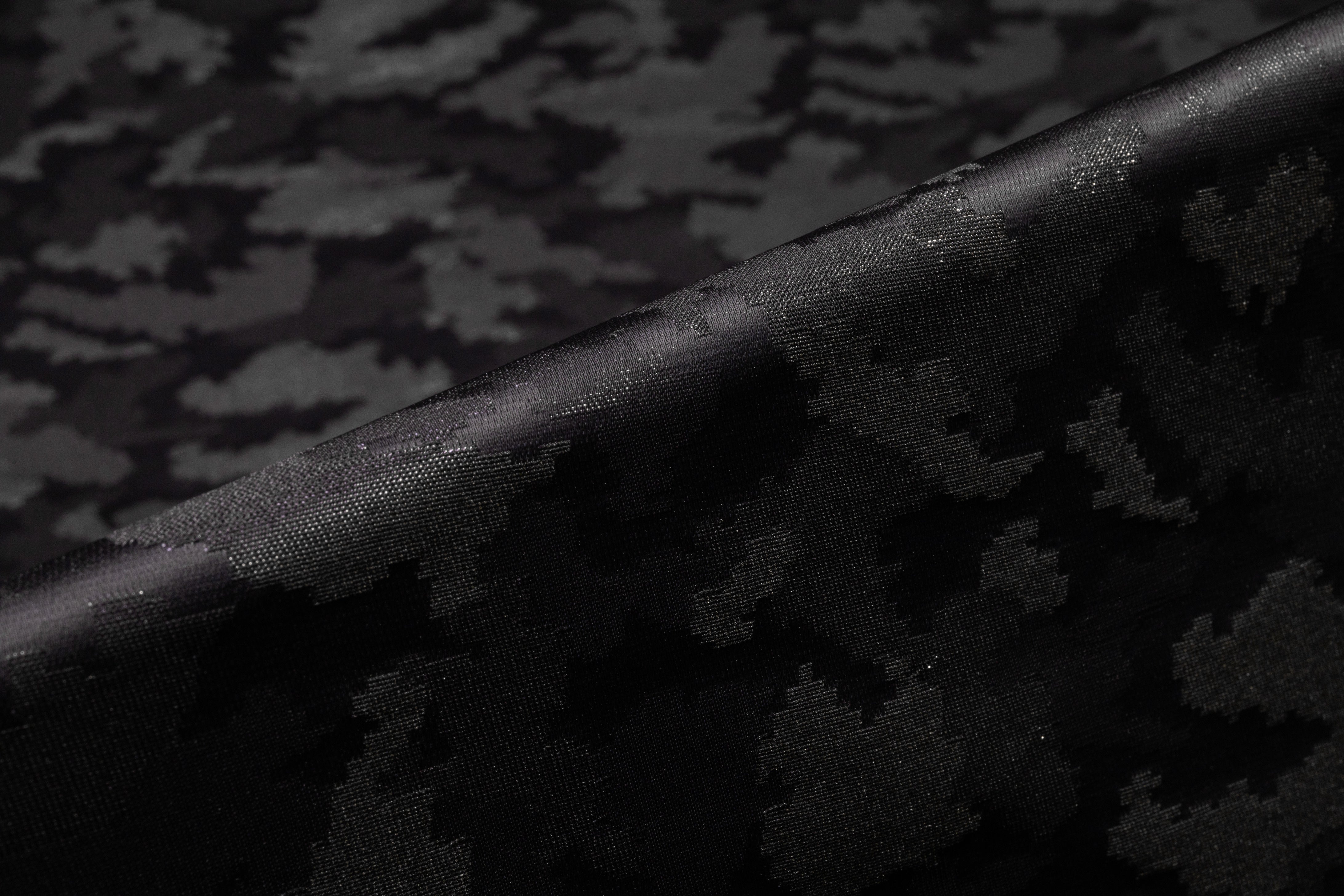 Camouflage Italian Brocade - Black