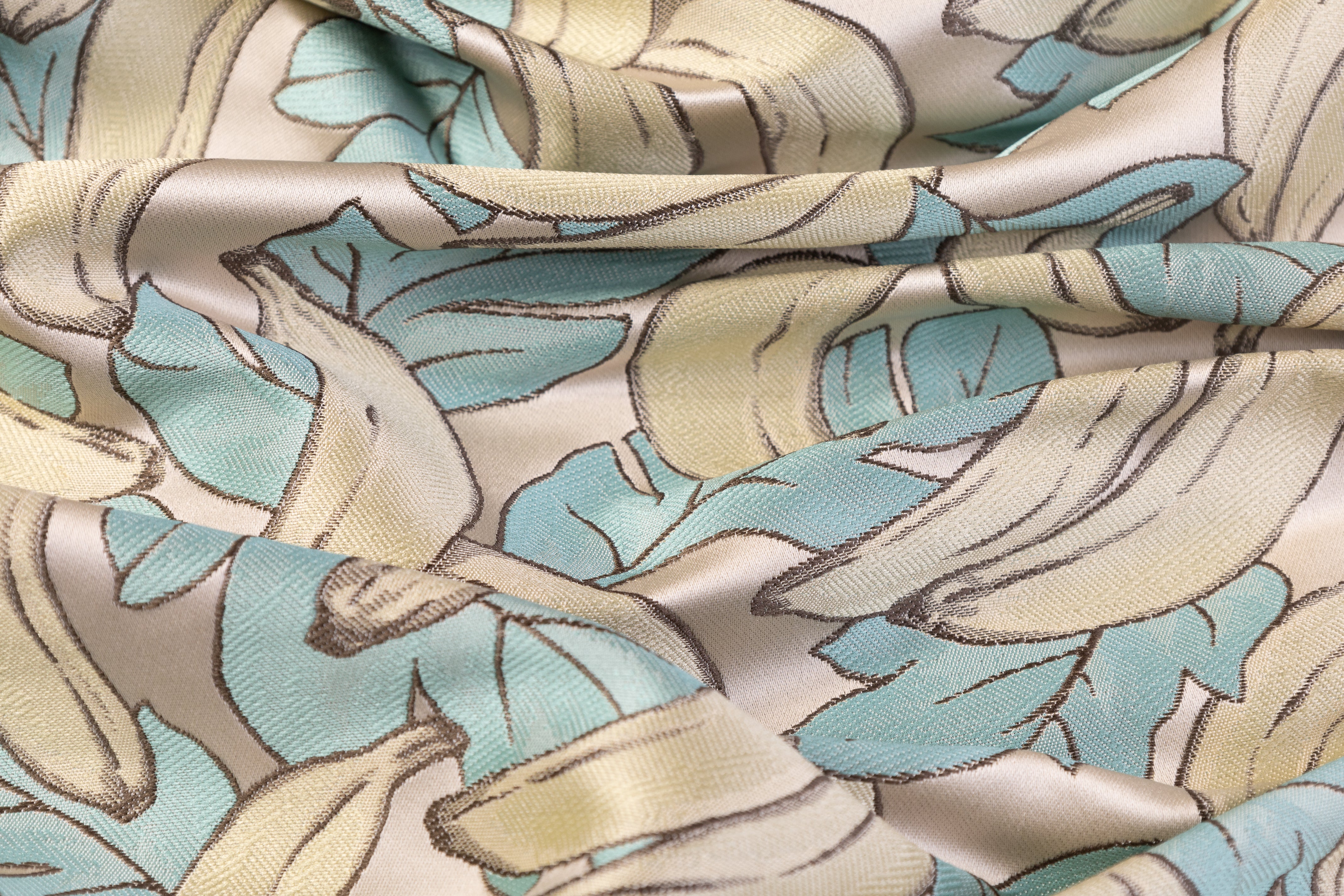 Banana Italian Brocade - Blue / Yellow