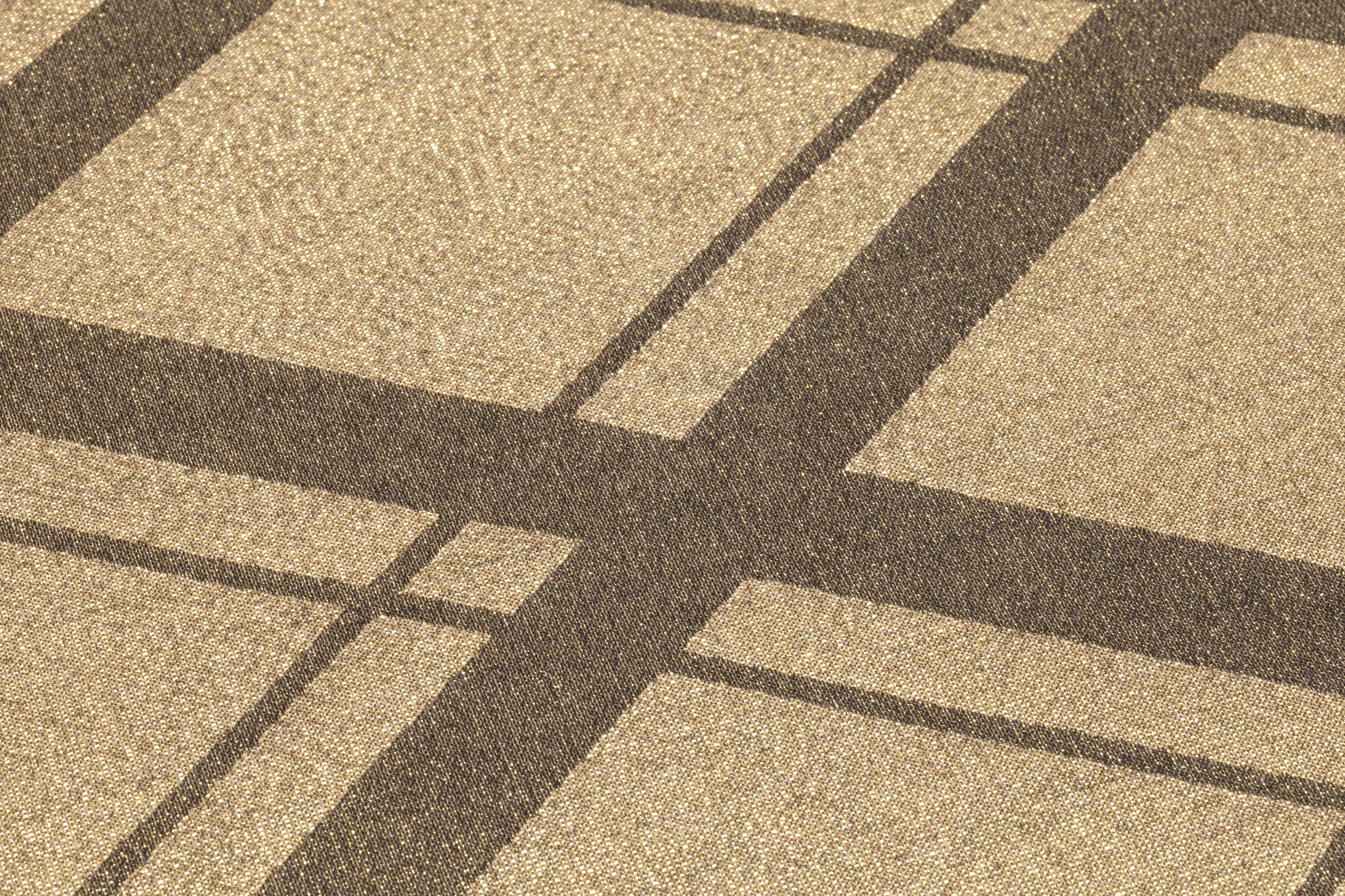 Plaid Italian Metallic Brocade - Antique Gold