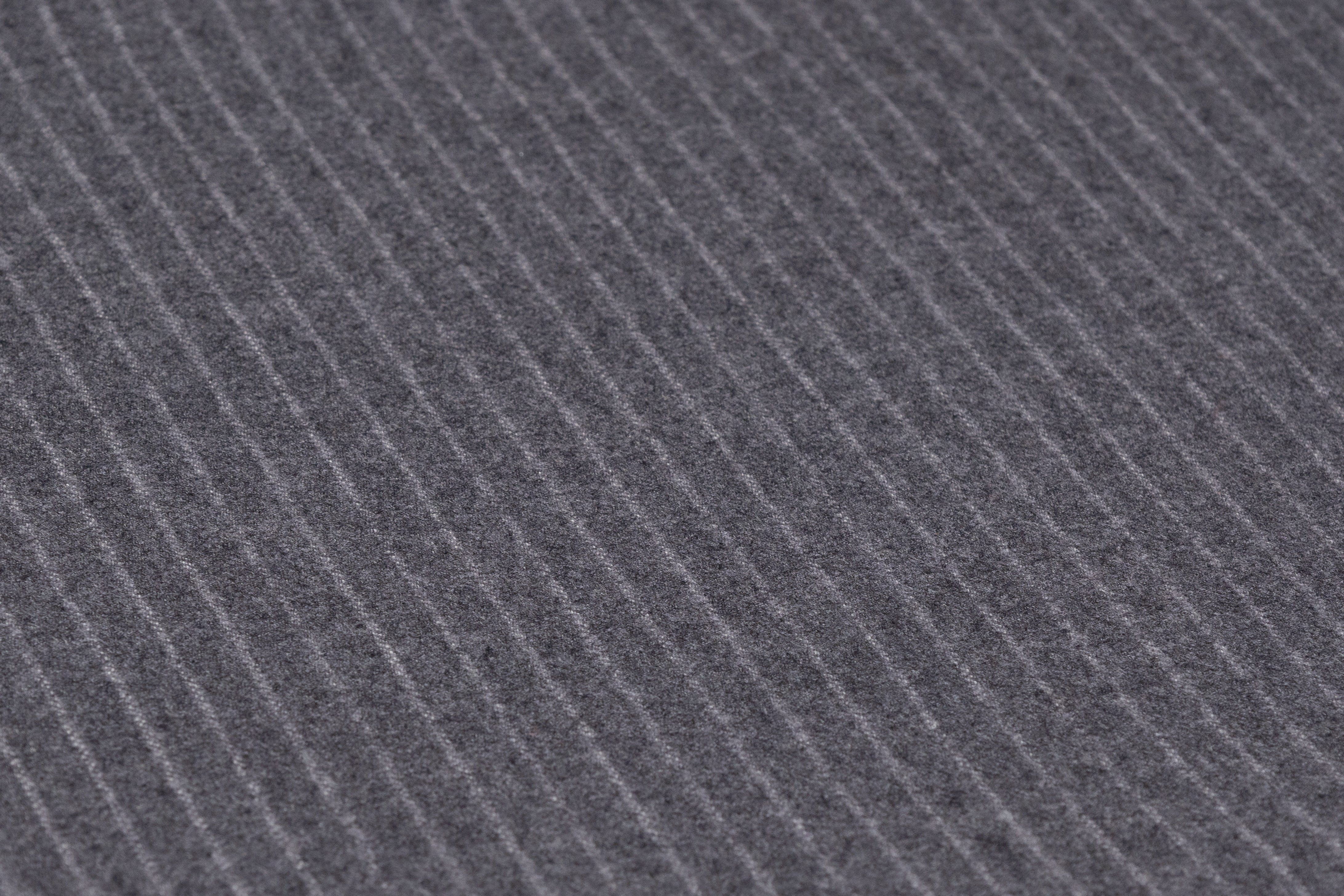 Striped Italian Wool Flannel - Gray