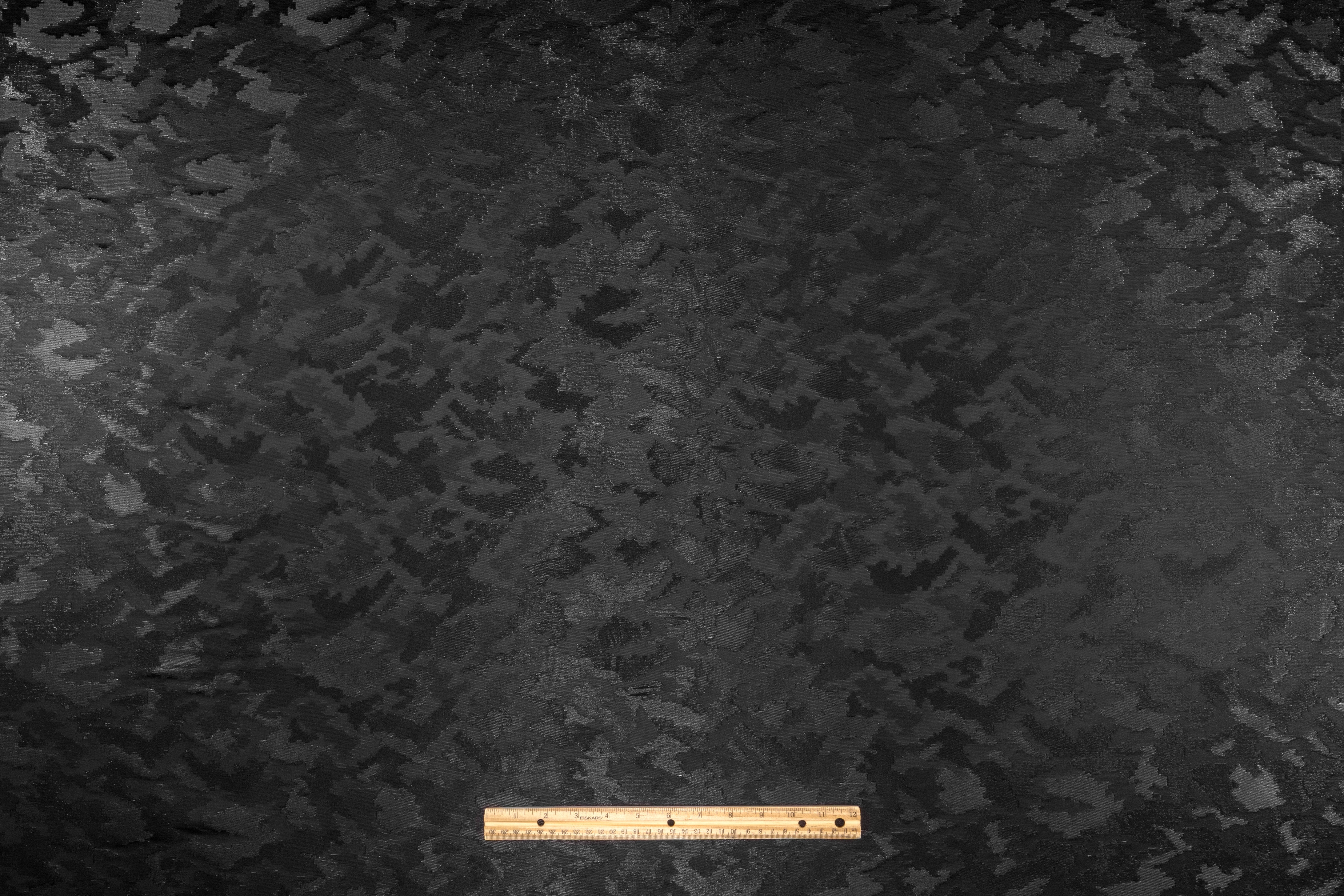 Camouflage Italian Brocade - Black