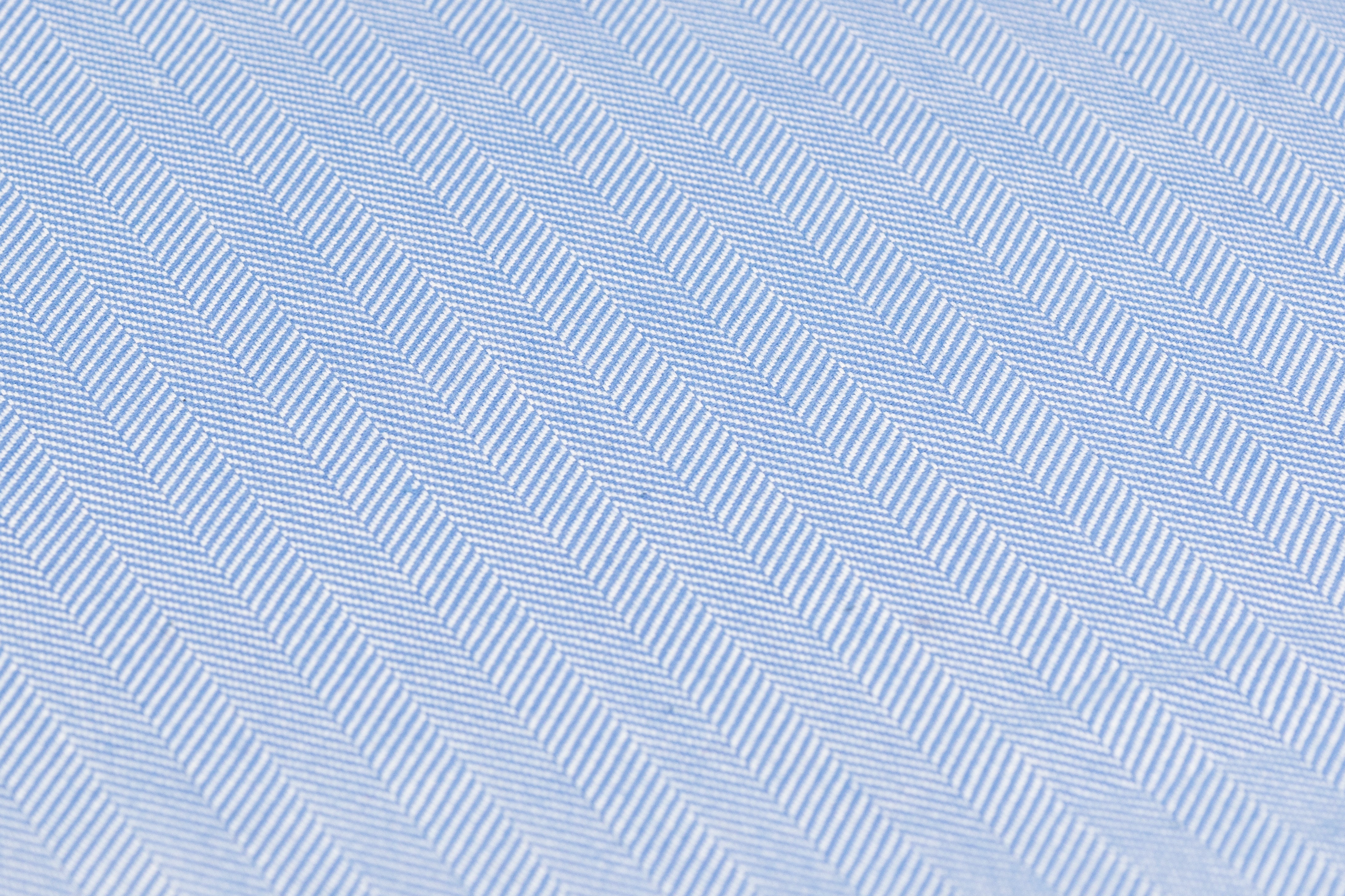 Herringbone Italian Cotton Suiting - Blue