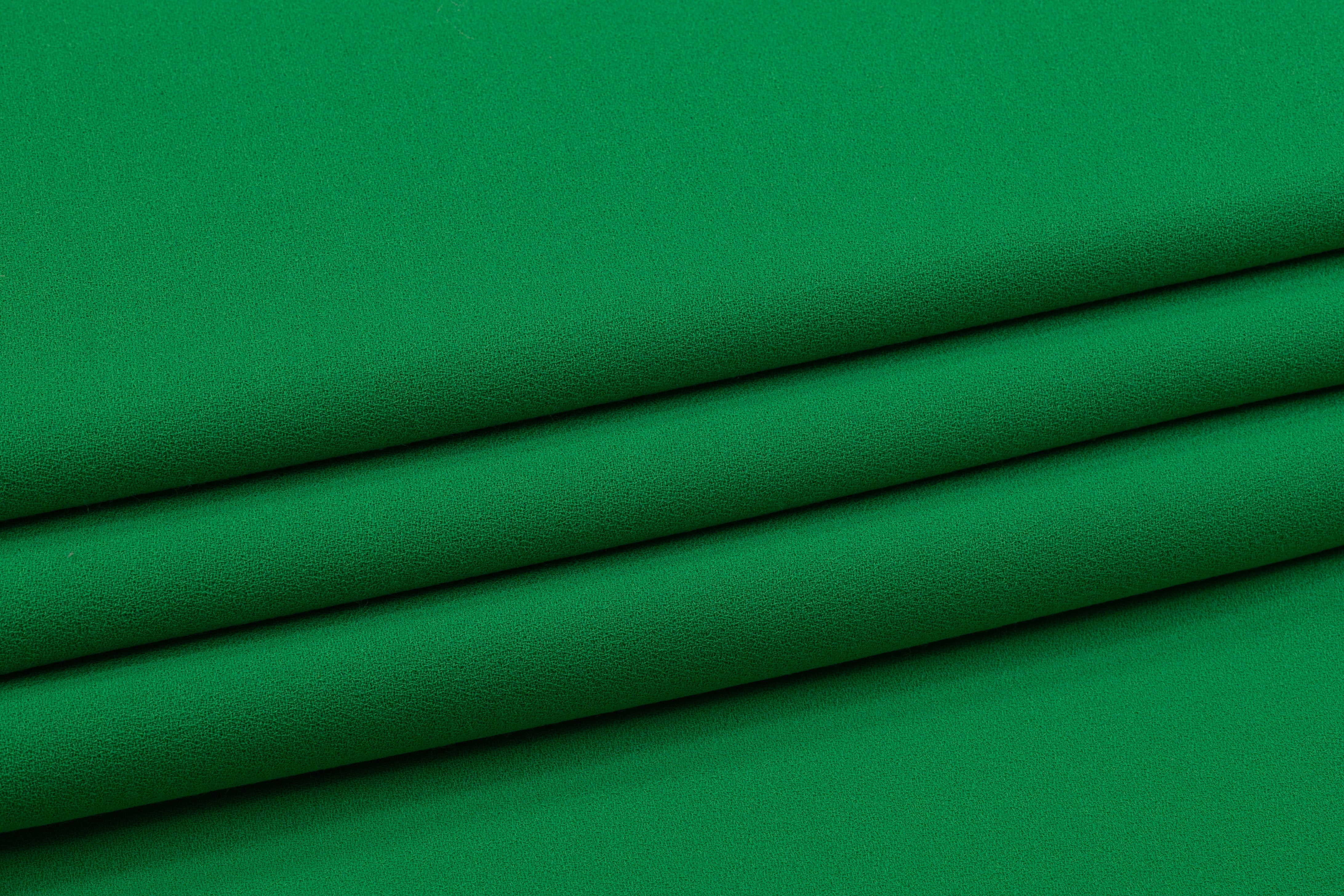 Italian Virgin Wool Crepe - Green
