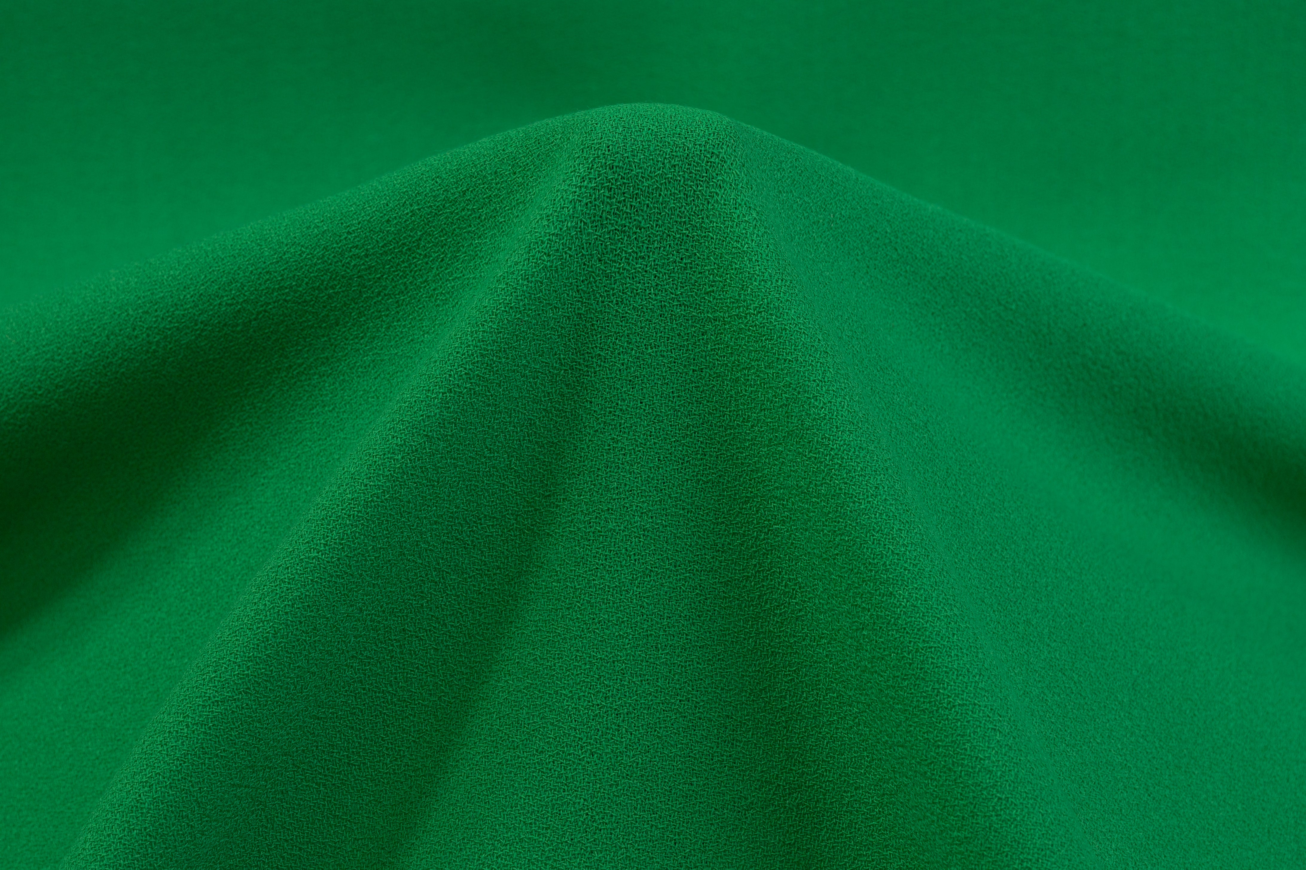 Italian Virgin Wool Crepe - Green