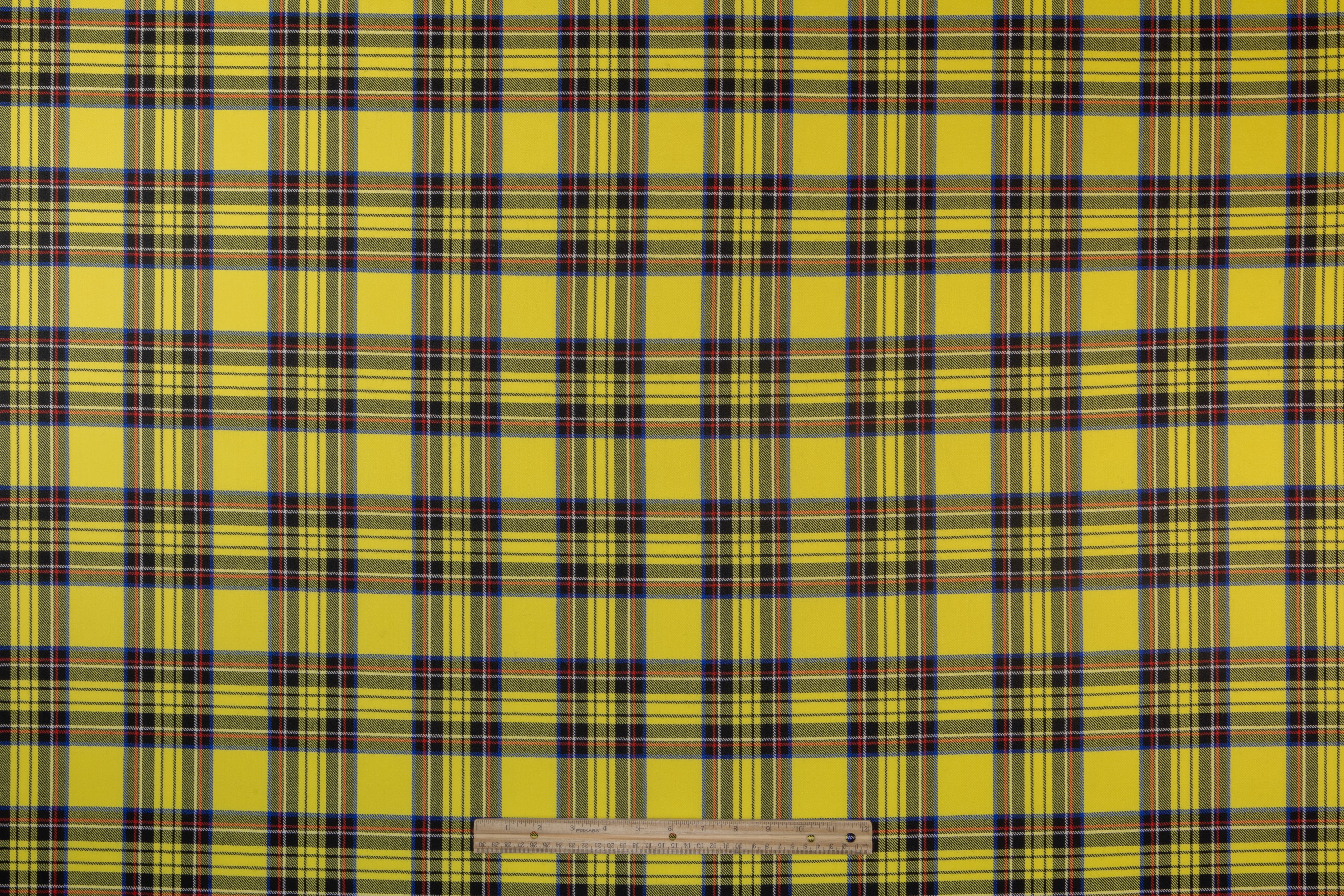 Tartan Italian Wool Suiting - Yellow