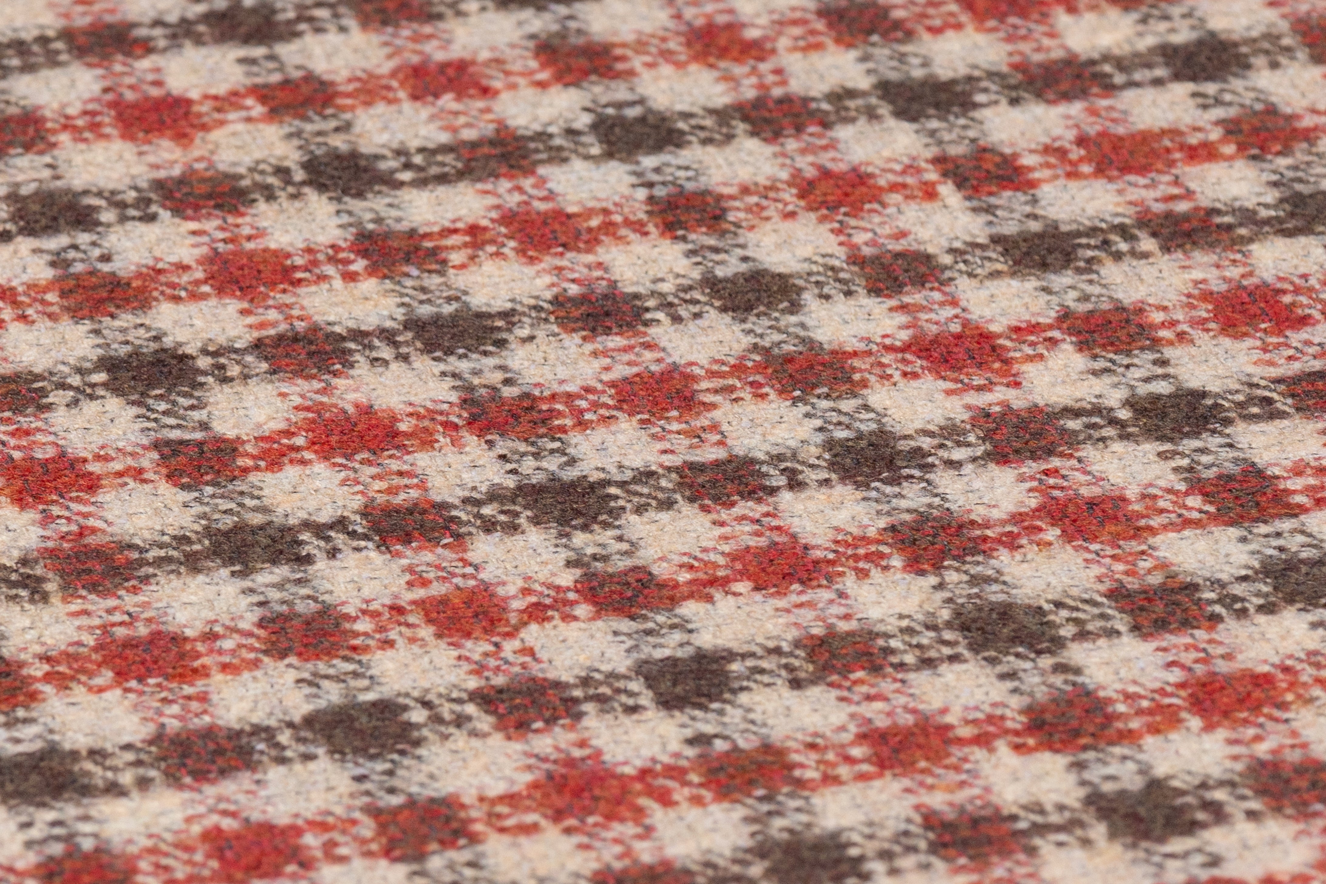 Cerruti - Checked Wool Silk Linen Cotton Blend - Red / Beige