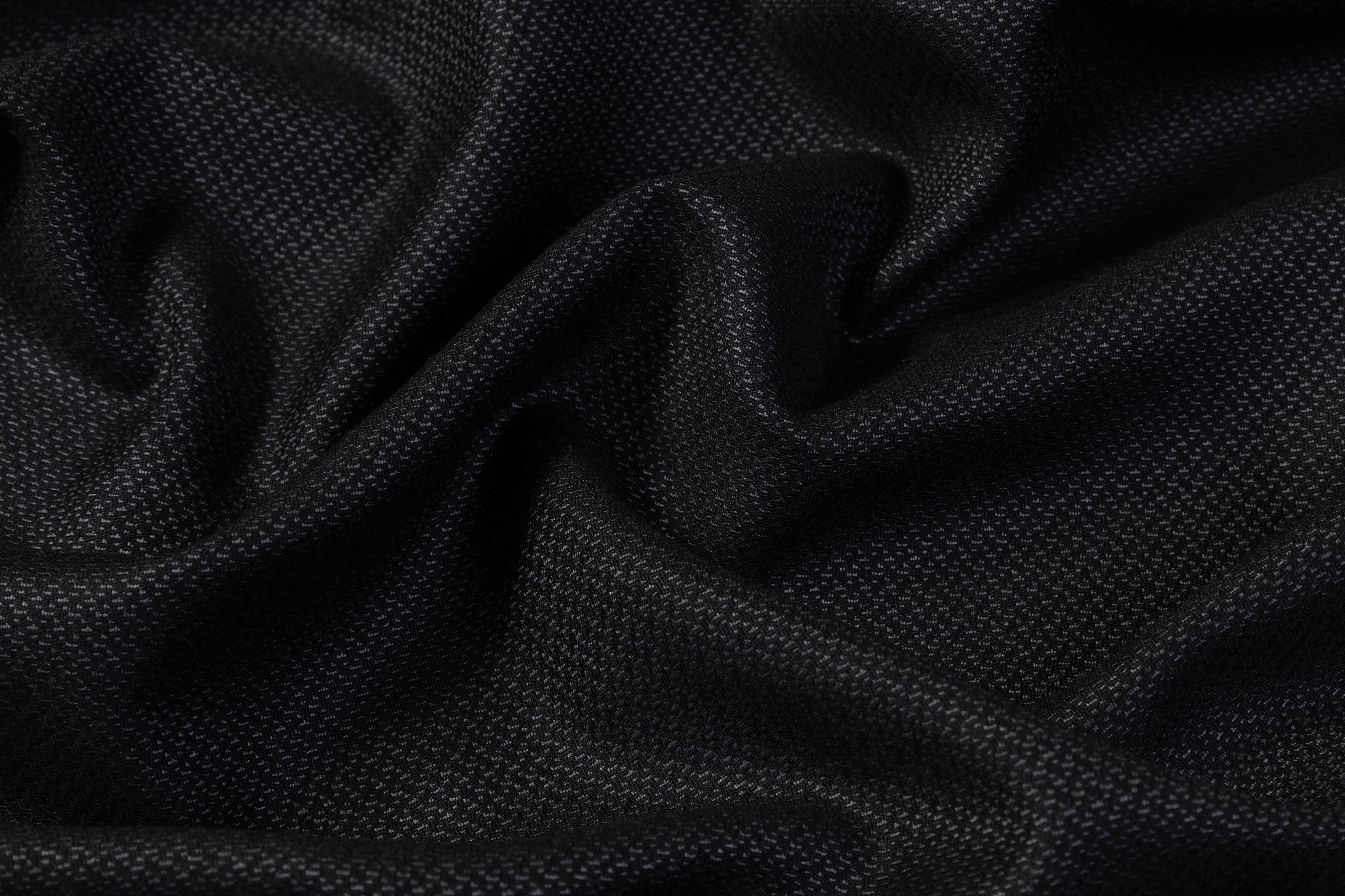 Cerruti - Micro Pattern Italian Wool Suiting - Black