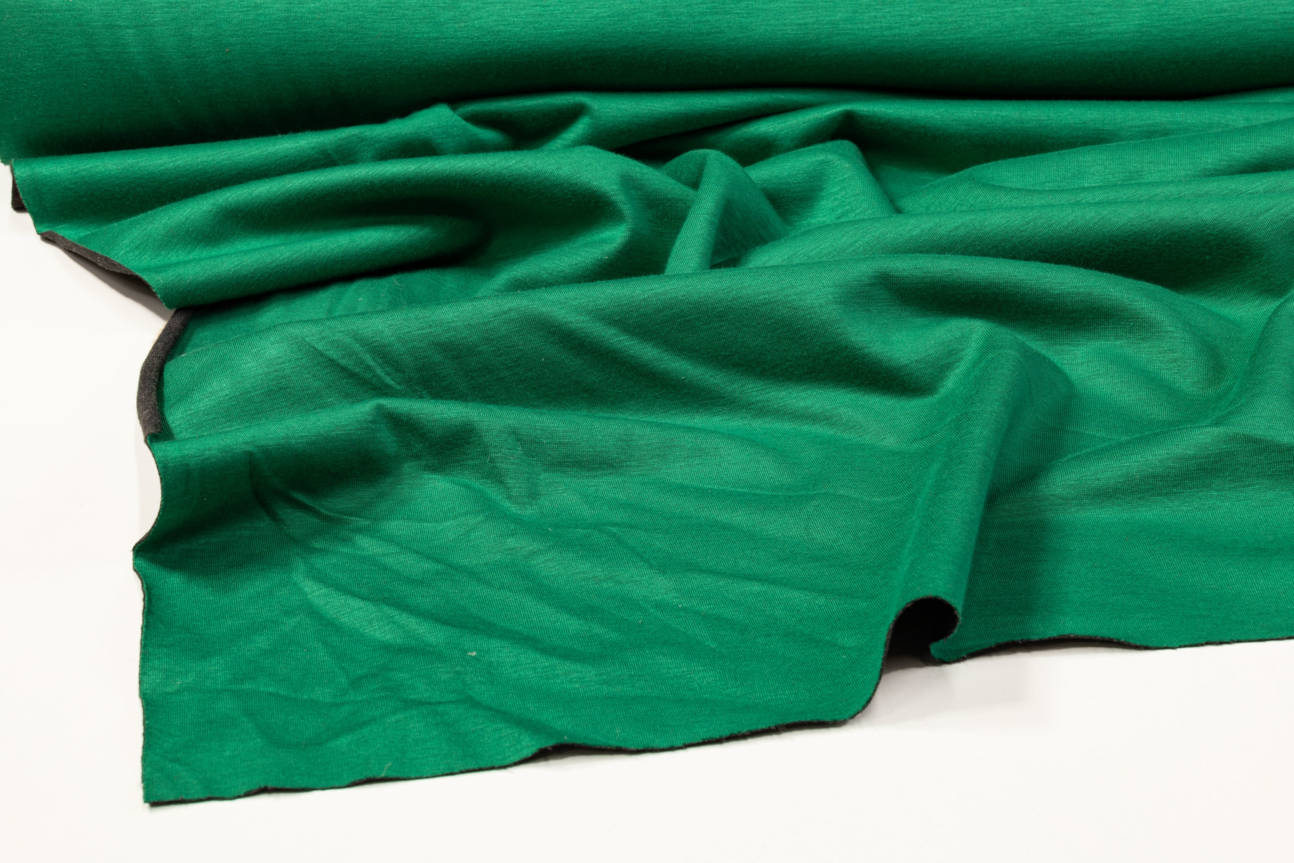 Fused Viscose Poly Wool - Green / Charcoal Gray