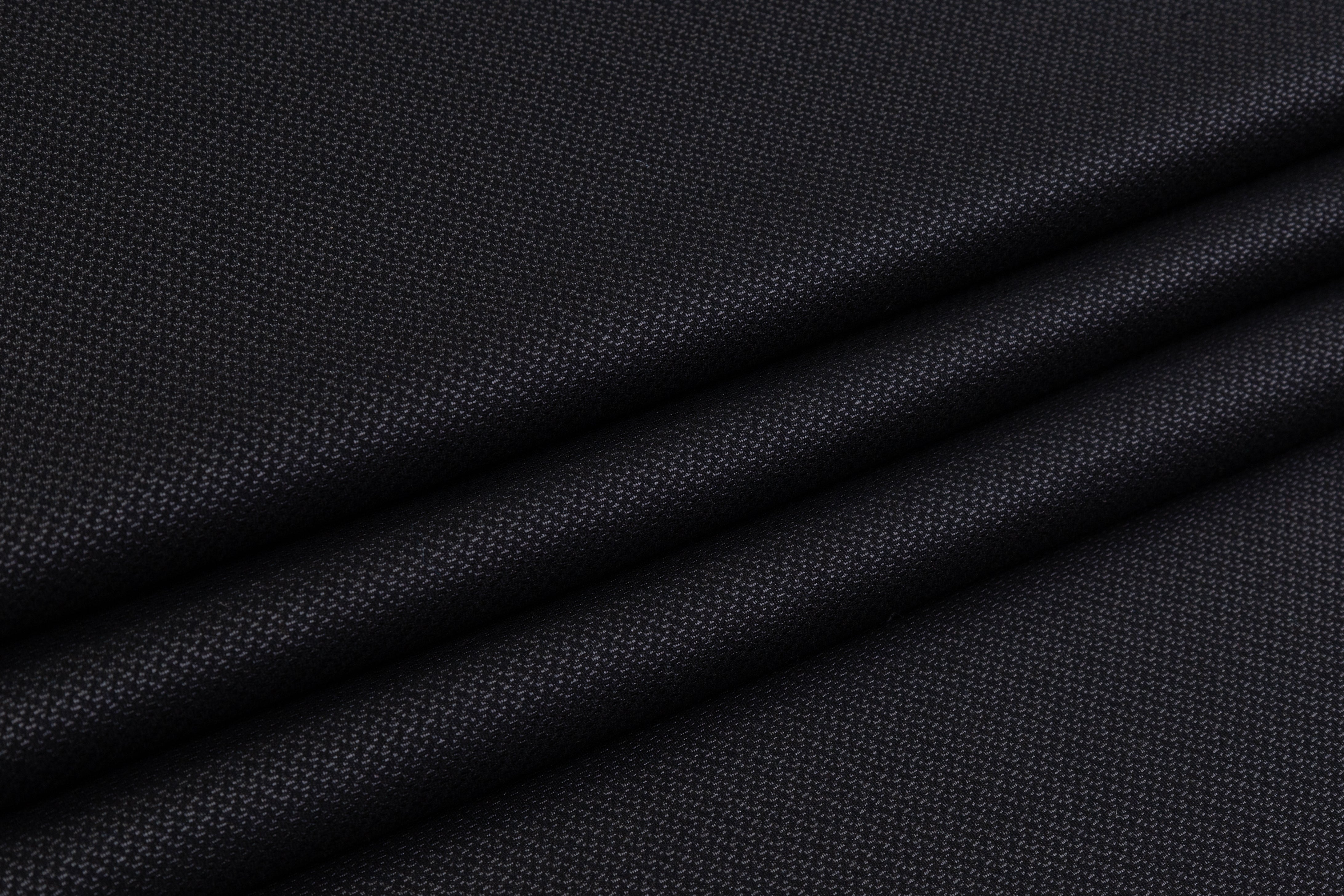 Cerruti - Micro Pattern Italian Wool Suiting - Black