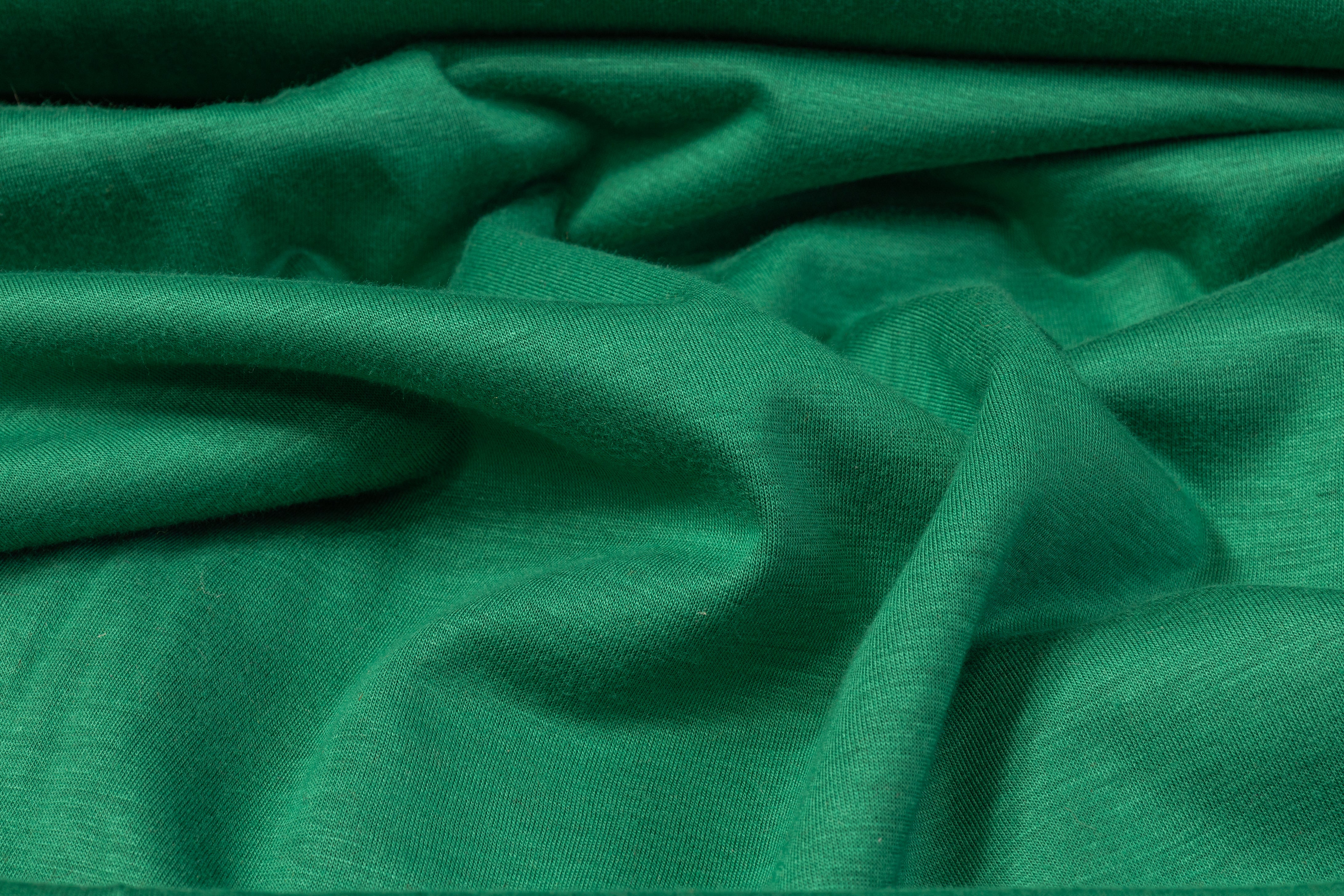 Fused Viscose Poly Wool - Green / Charcoal Gray