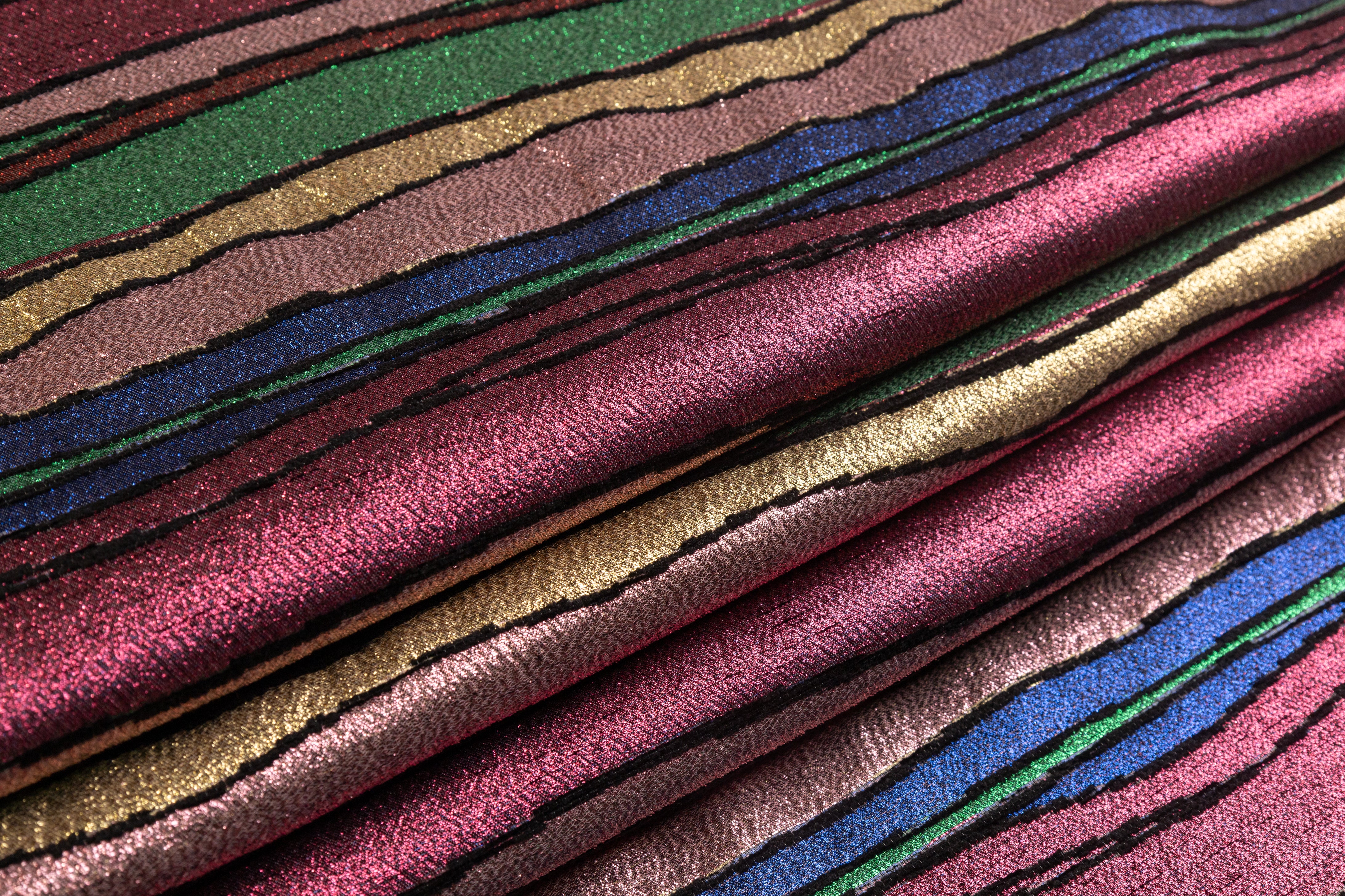 Metallic Italian Silk Blend Chenille Brocade - Multicolor
