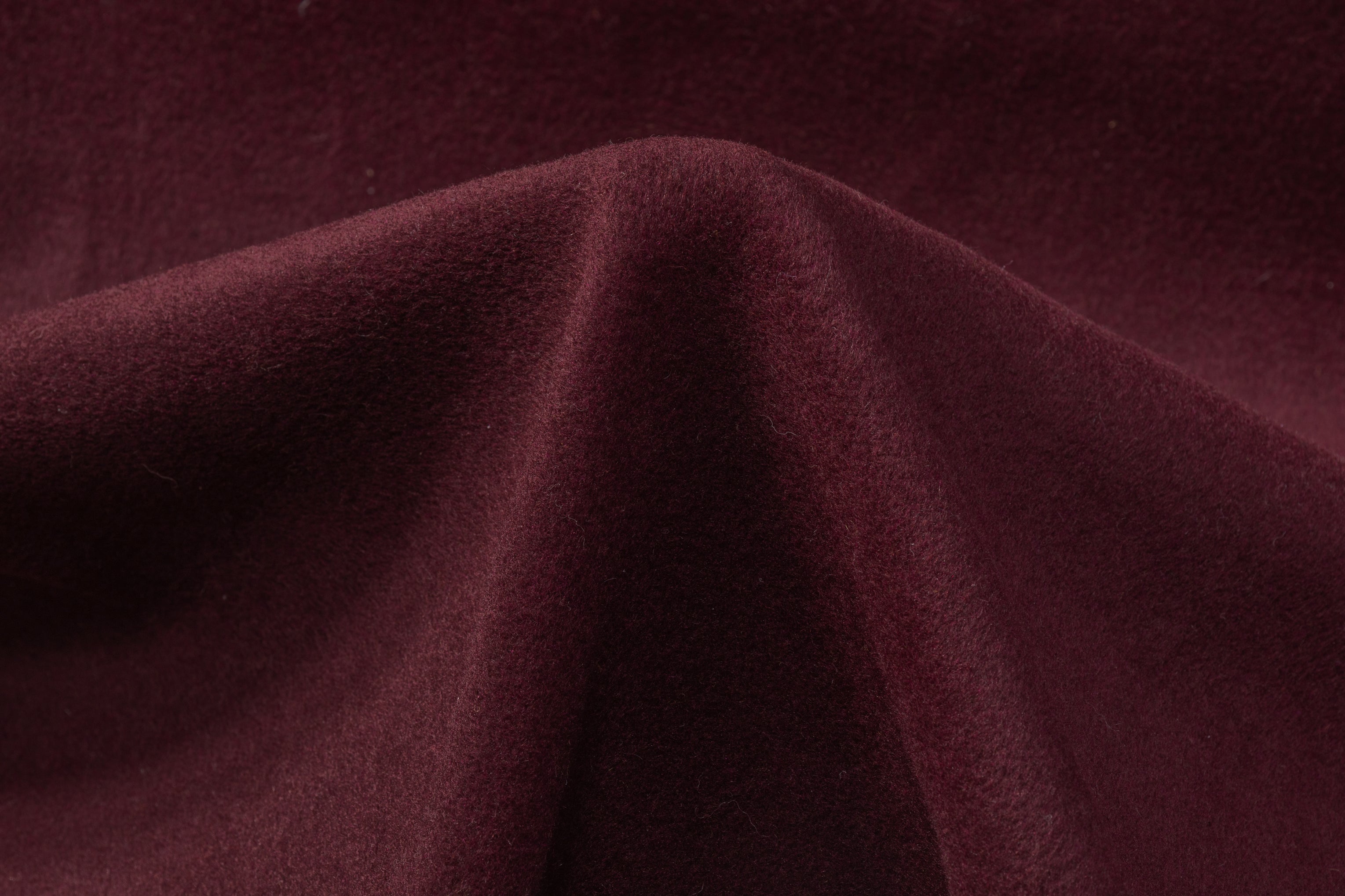 Fused Poly Wool Coating - Burgundy