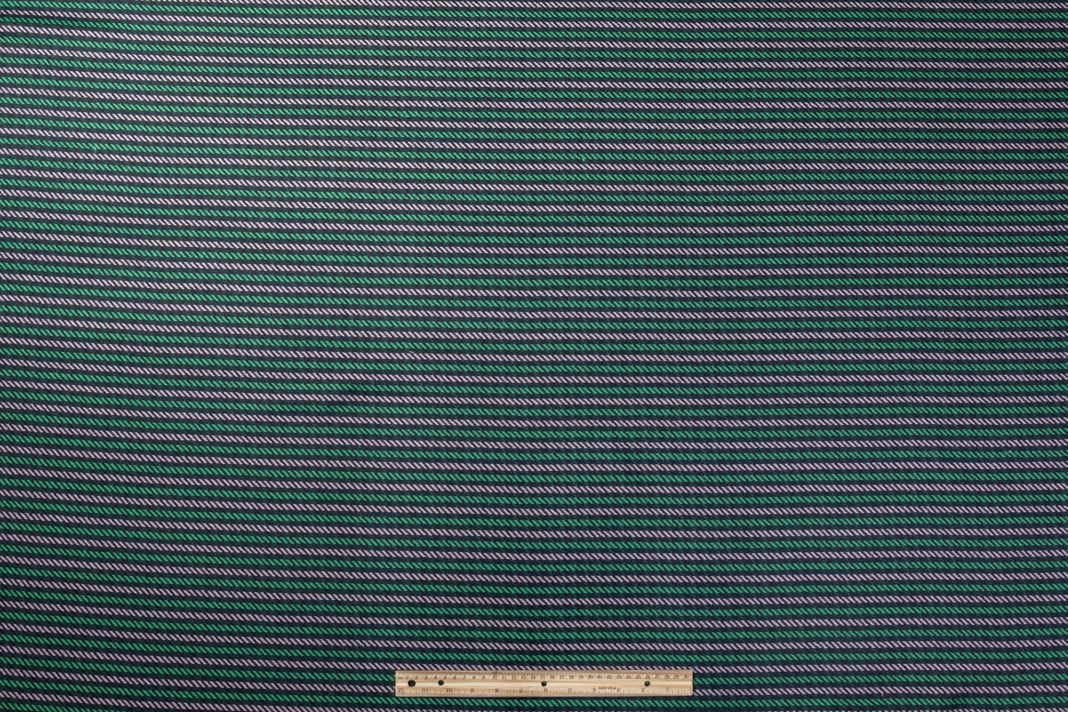 Striped Italian Wool Nylon Blend - Pink / Green