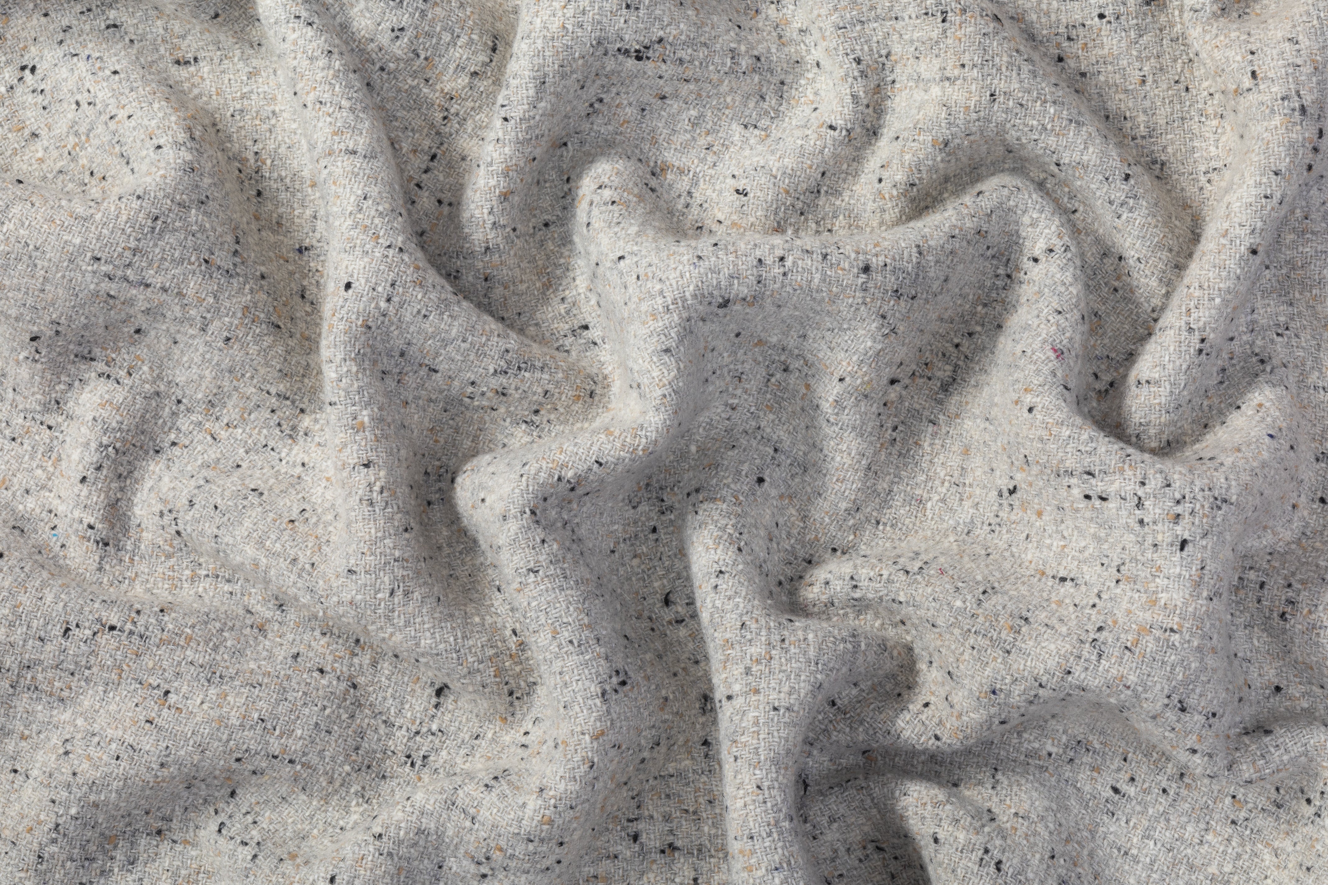 Double Wool Tweed Coating - Gray