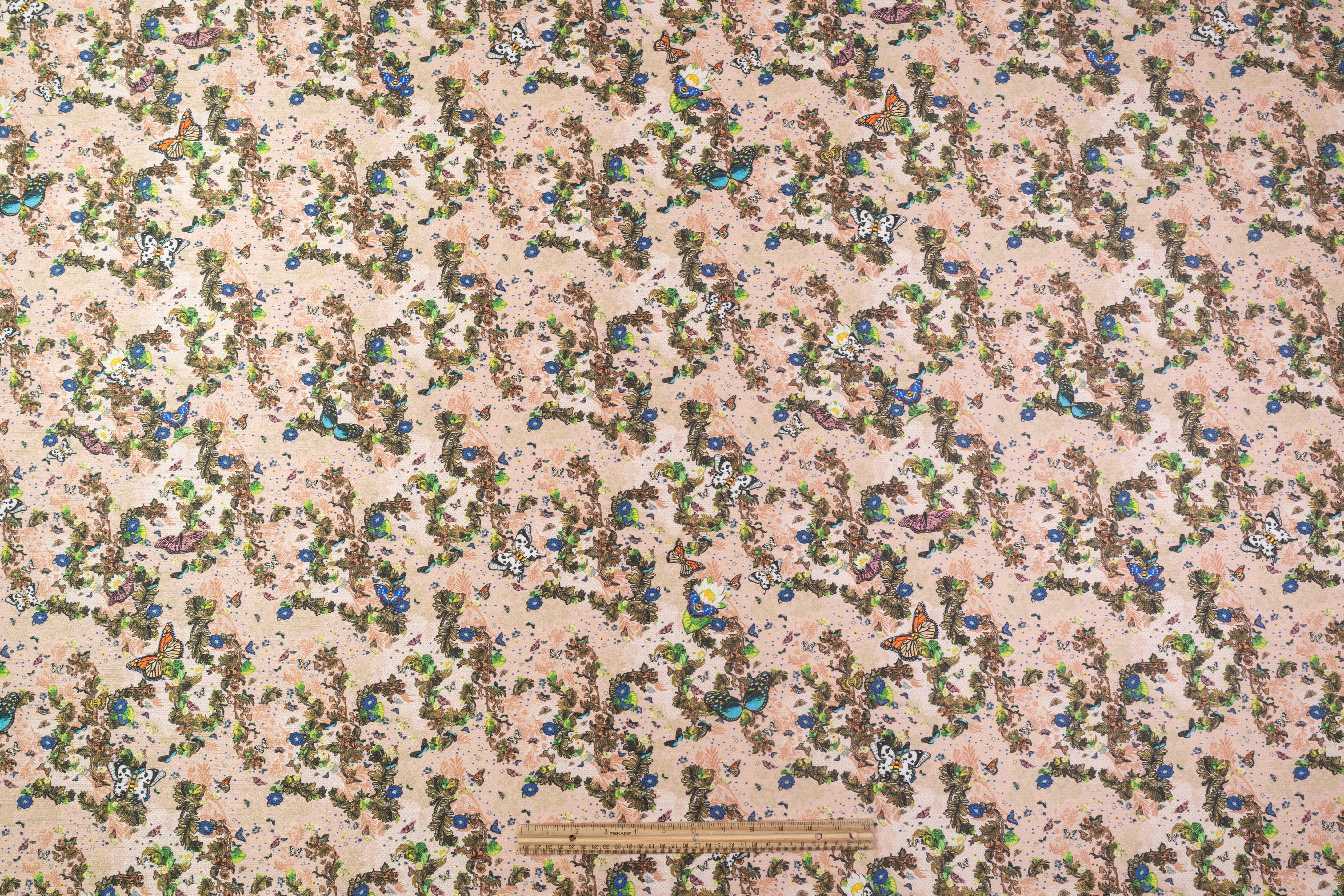 Italian Viscose Acetate Fluid Faille - Tan / Multicolor