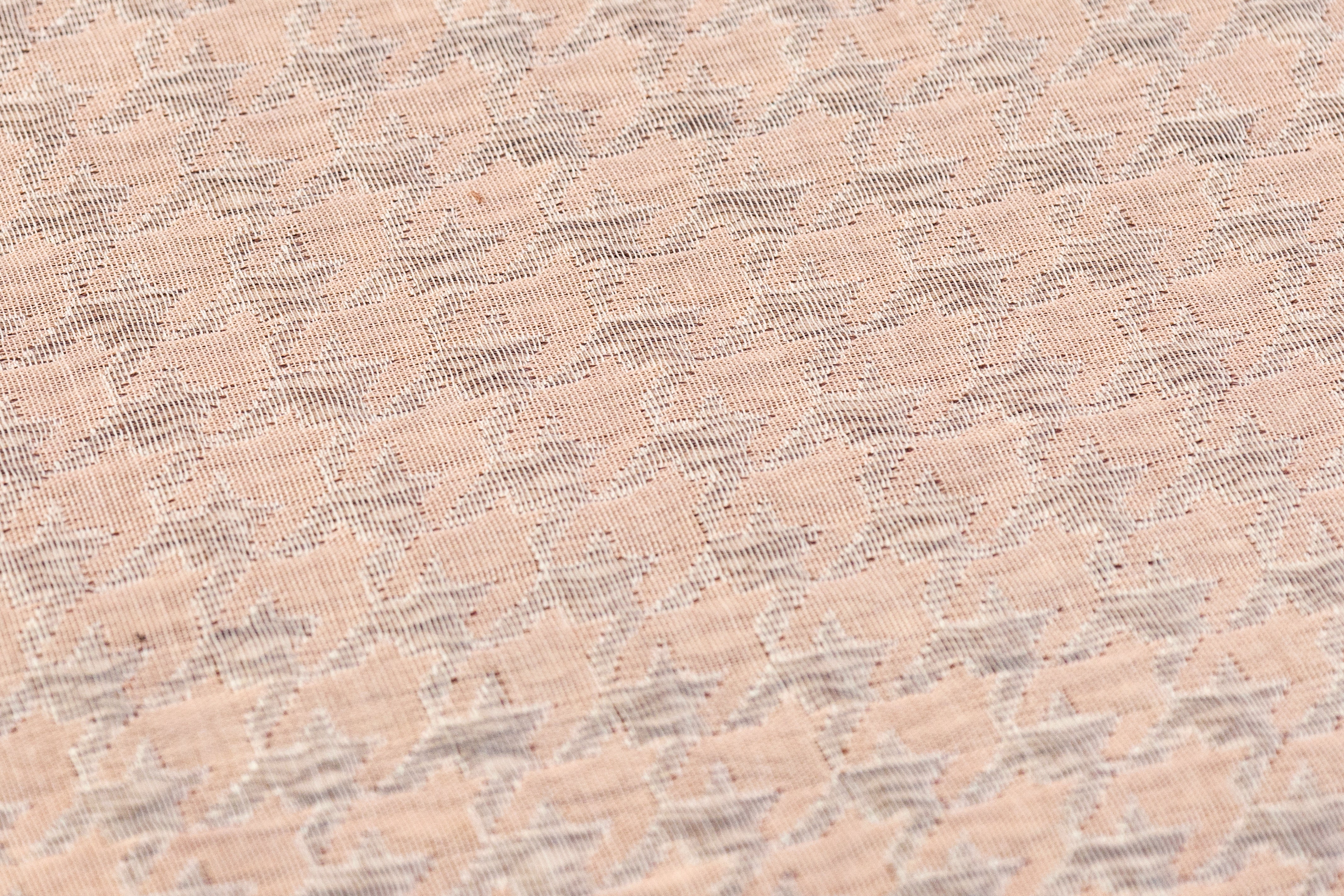 Houndstooth Italian Sheer Jacquard - Peach