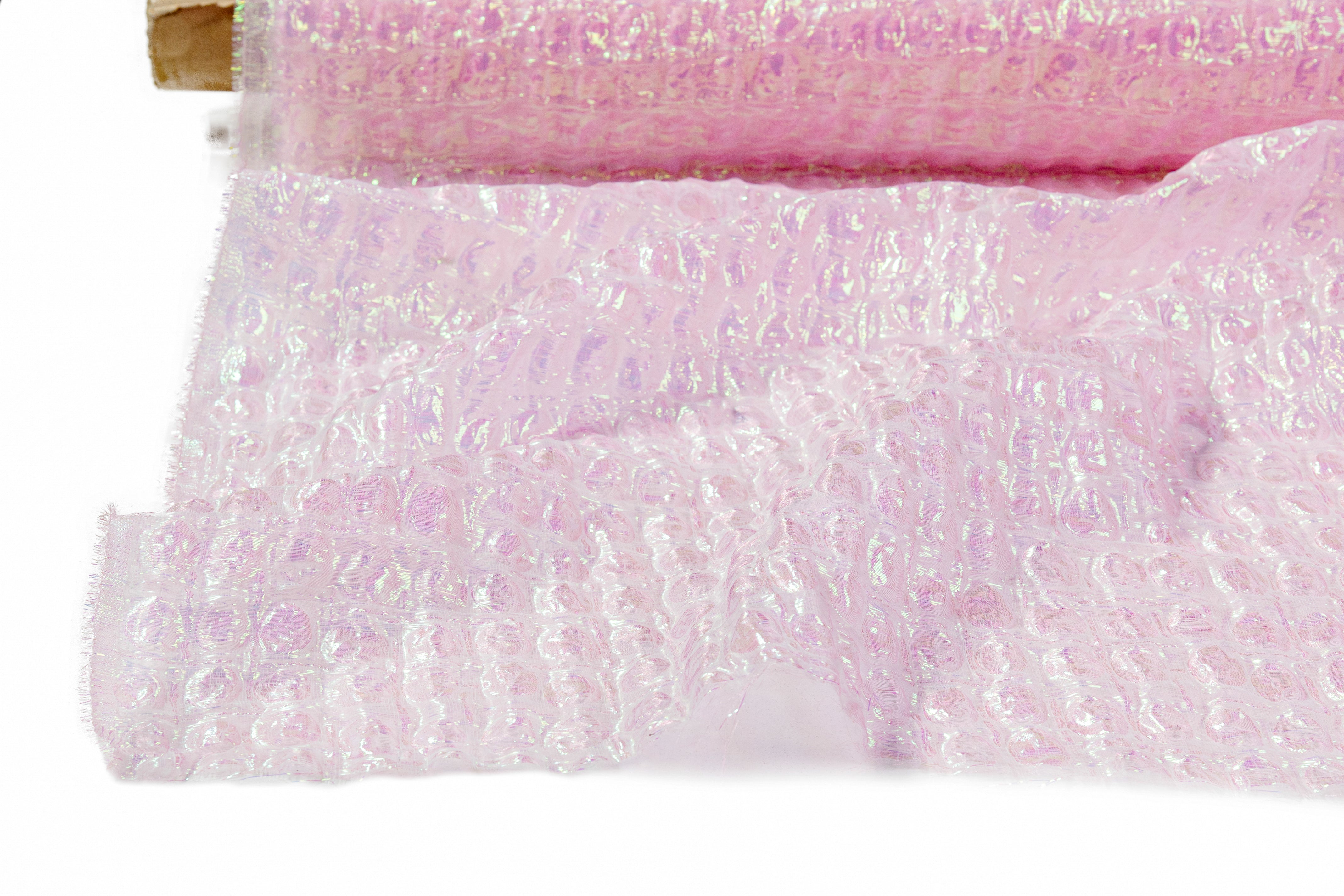 Metallic Iridescent Italian Novelty Organza - Pink