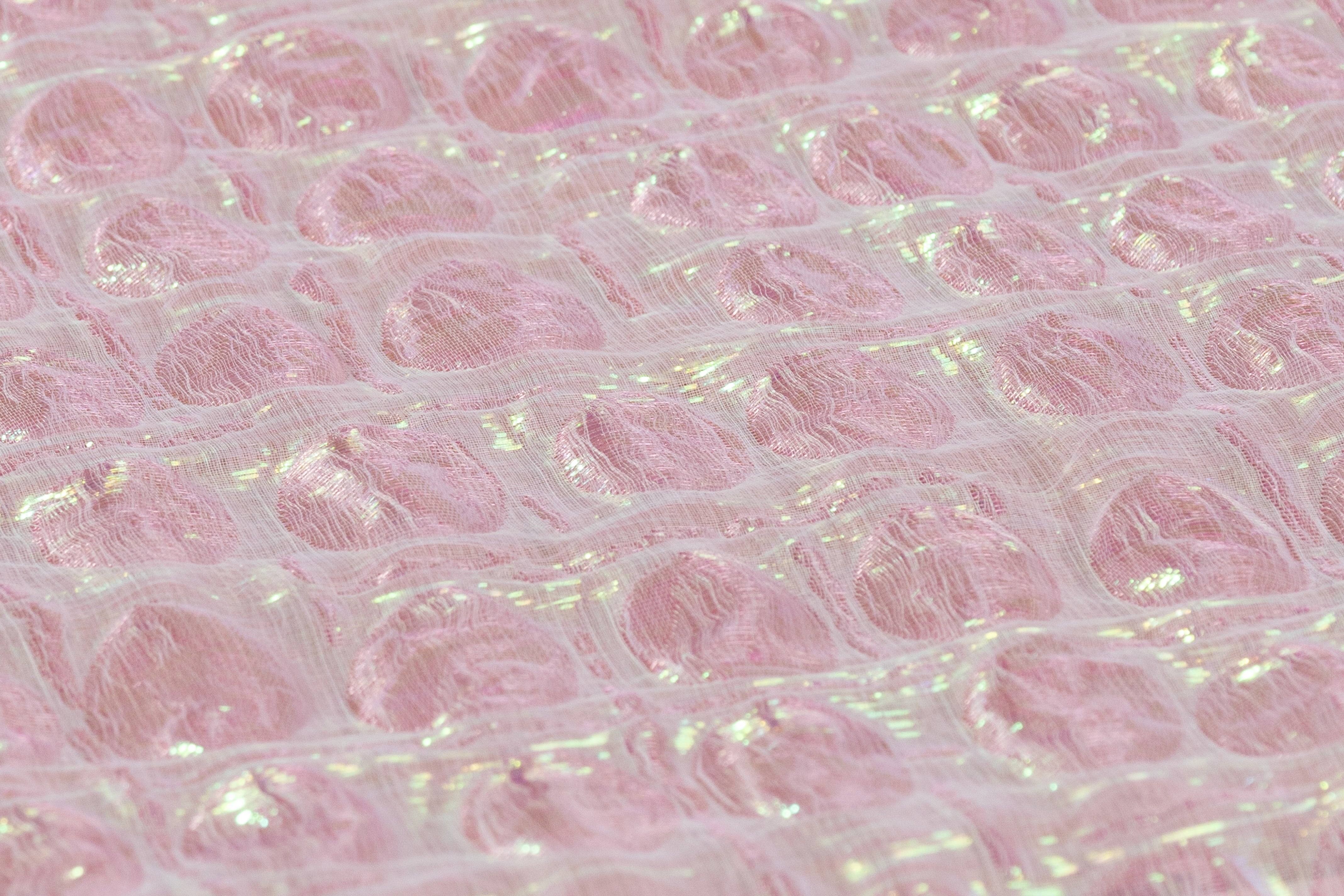 Metallic Iridescent Italian Novelty Organza - Pink