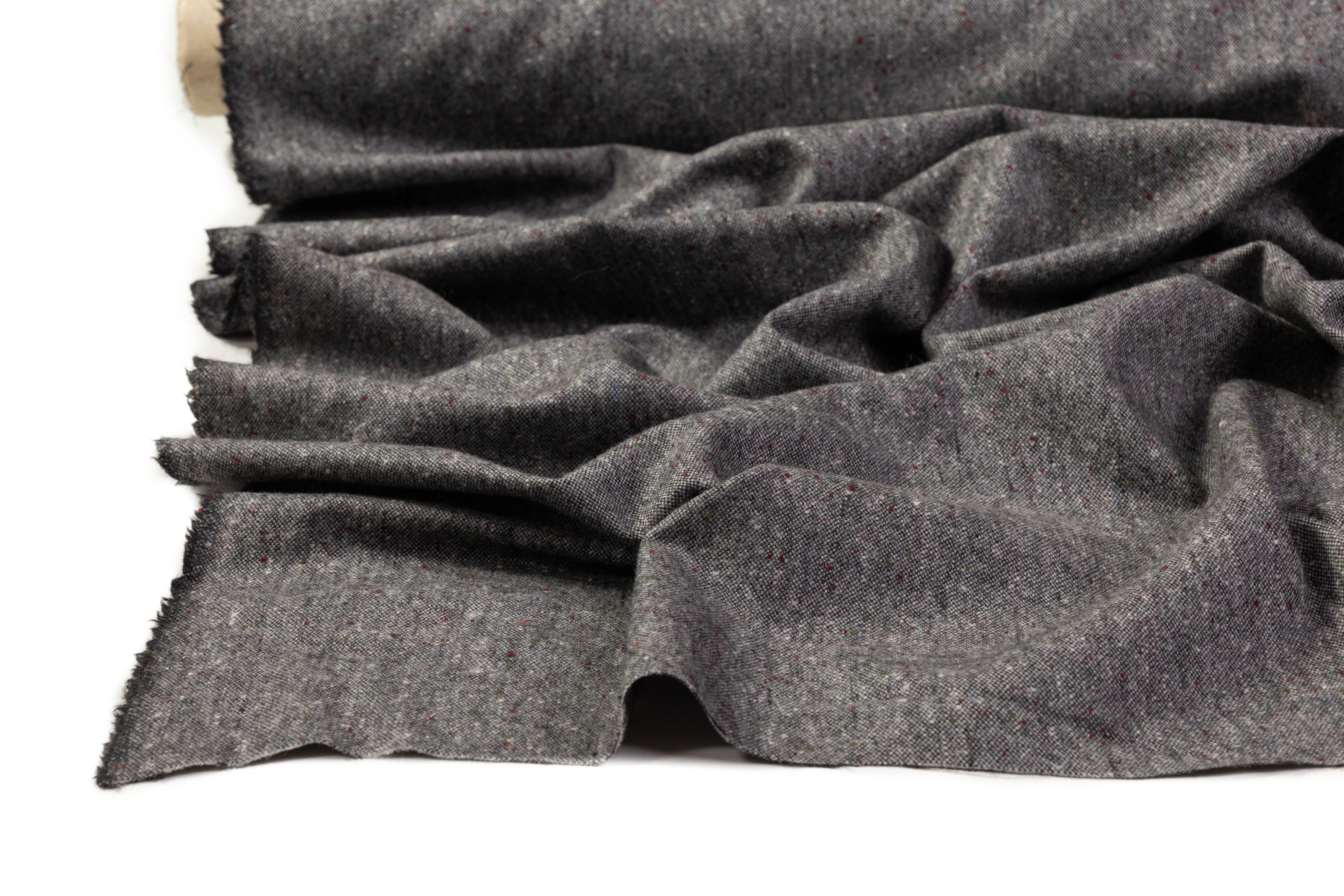 Speckled Italian Wool Suiting - Gray