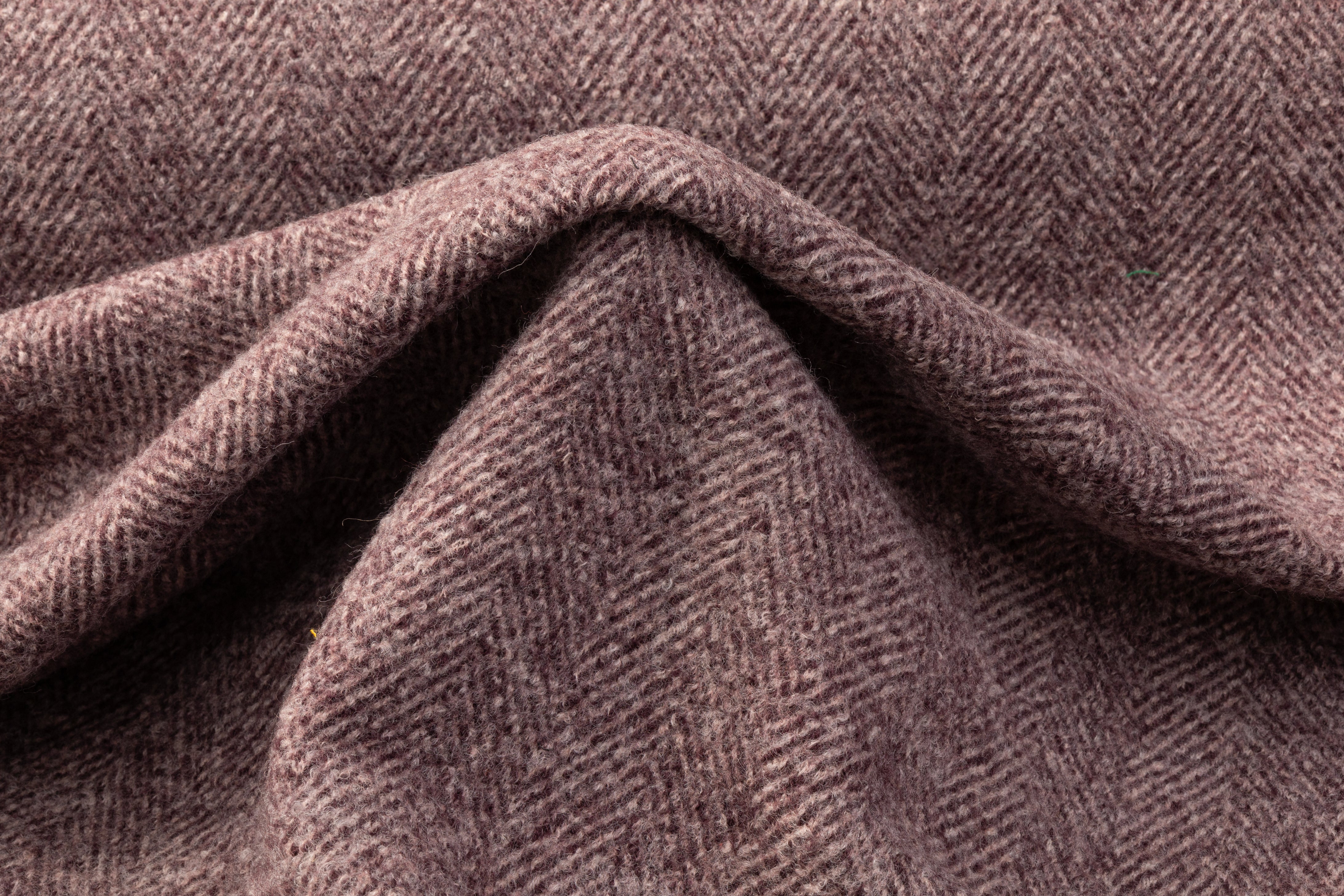 Herringbone Boiled Wool - Mauve