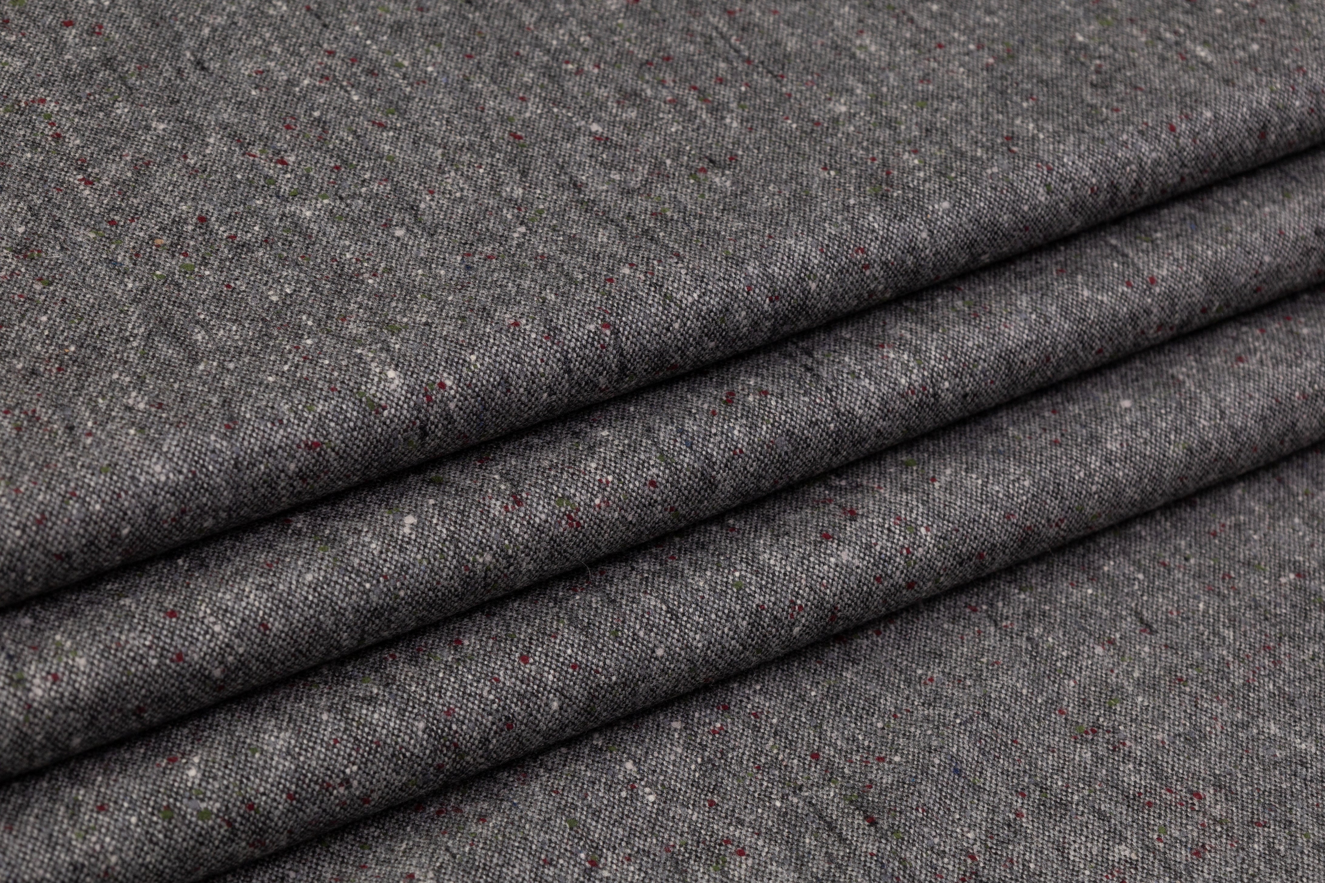 Speckled Italian Wool Suiting - Gray