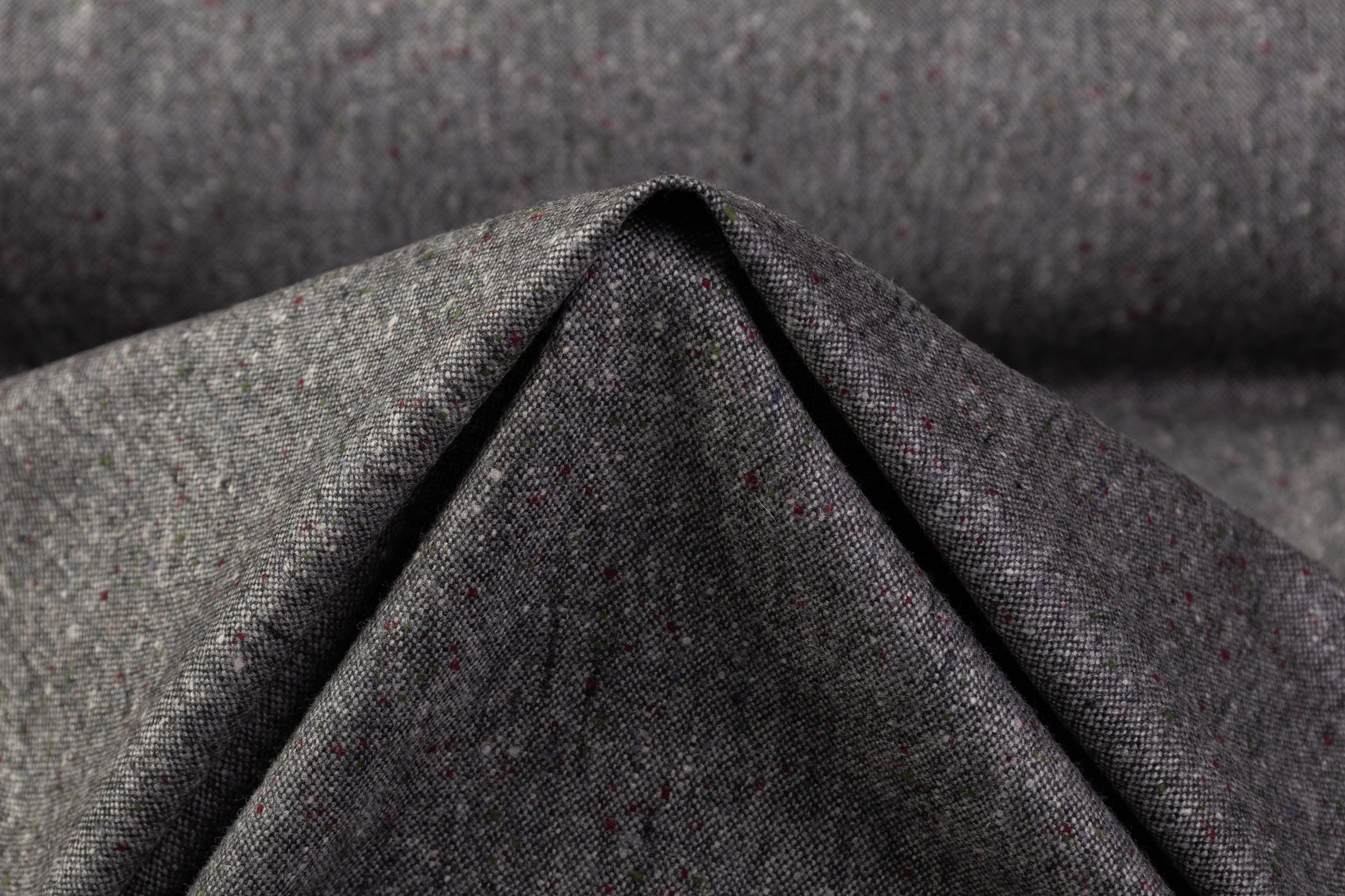 Speckled Italian Wool Suiting - Gray